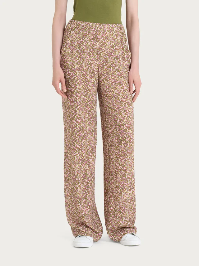 Ragno EcoSeta Pantalone Ampio donna Cattleya Orchid fluido