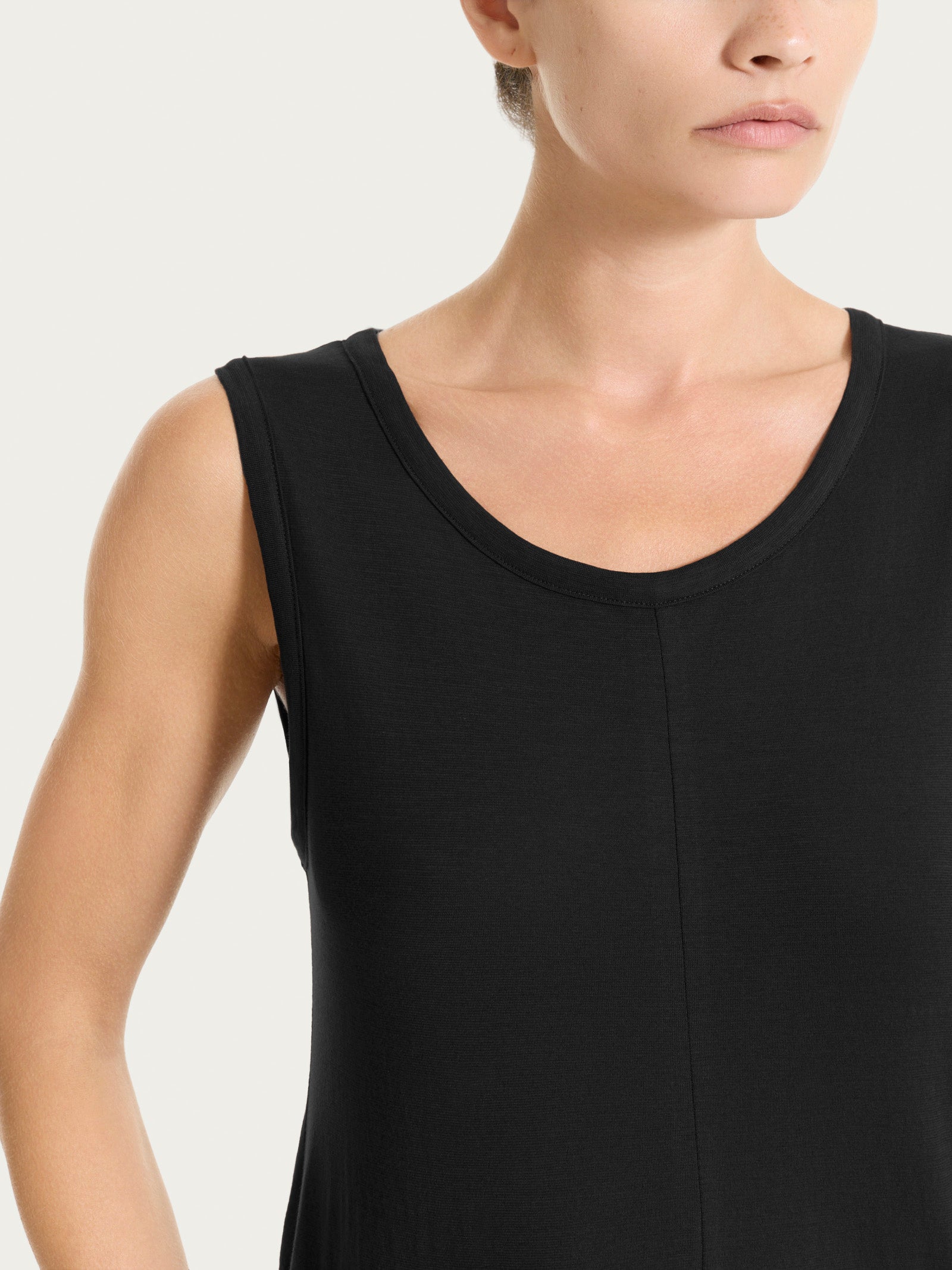Ragno Beachwear vestito lungo balze Nero cotone