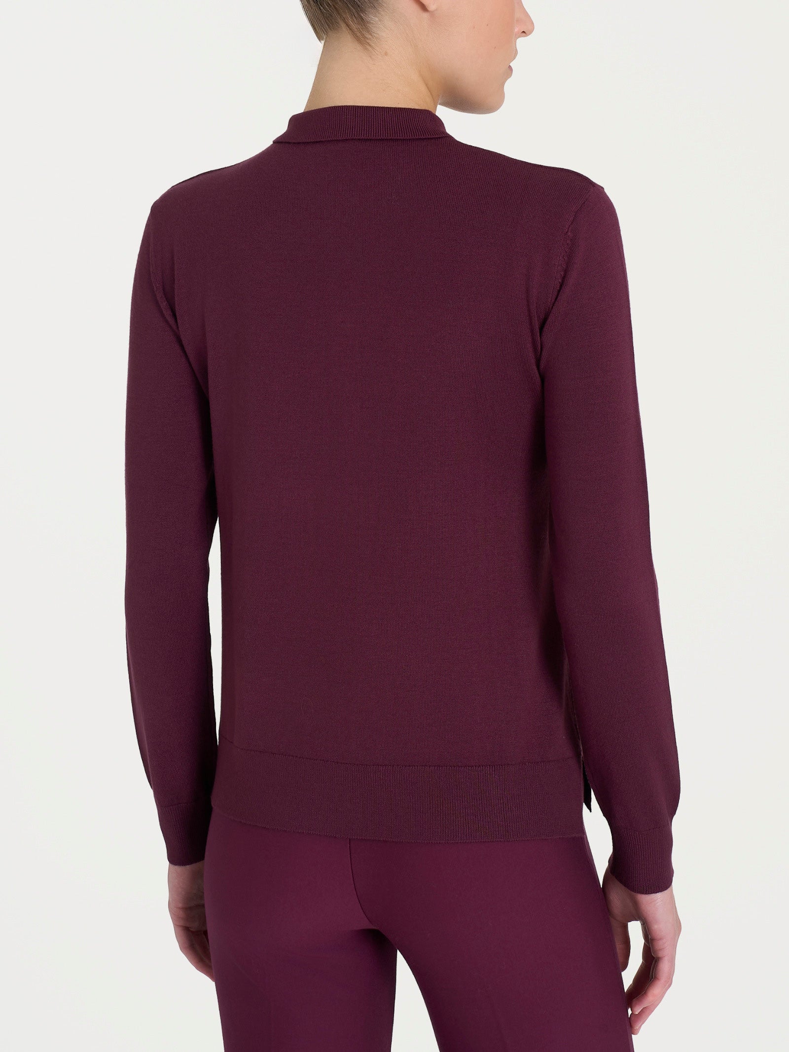 Ragno Four Seasons Polo maglia donna Fig viola manica lunga