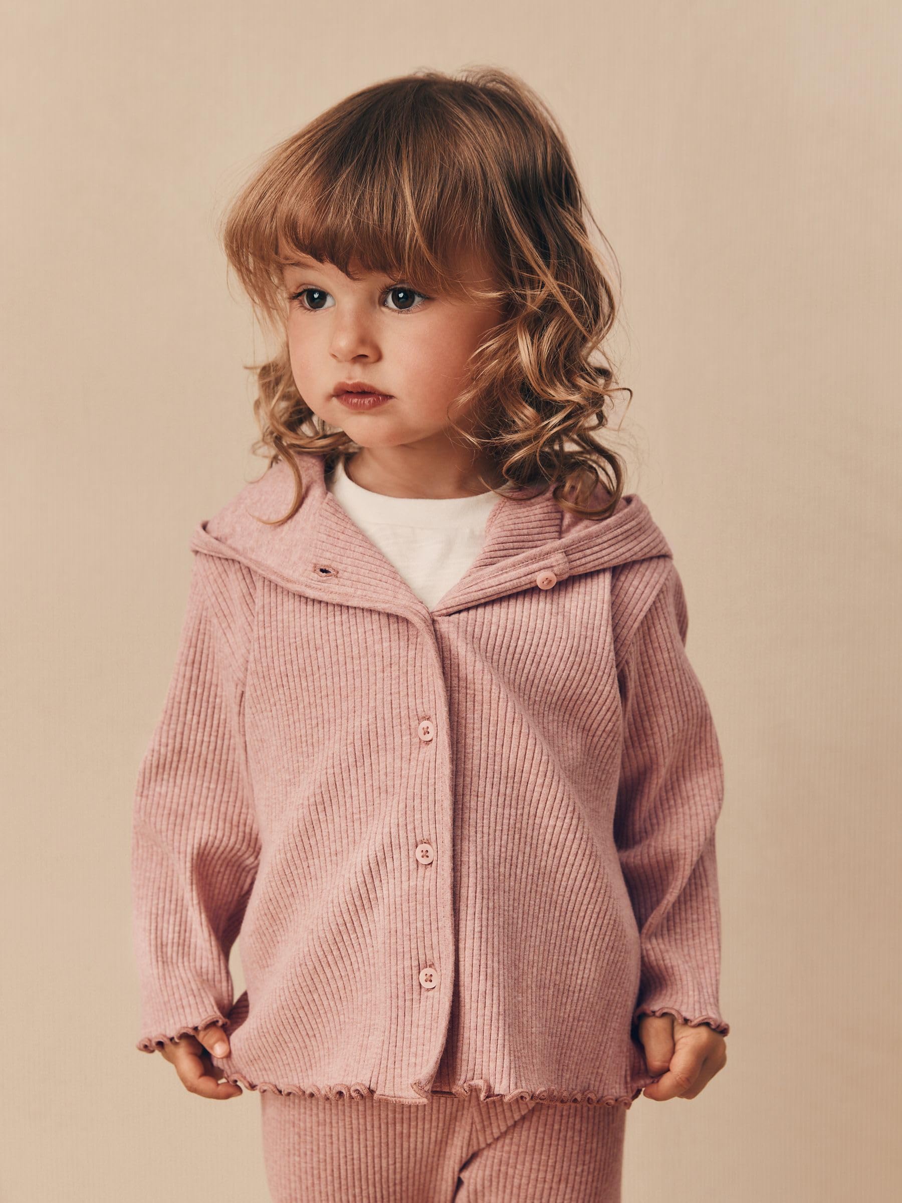 Next completo bambina cardigan coste con cappuccio e leggings 116-122