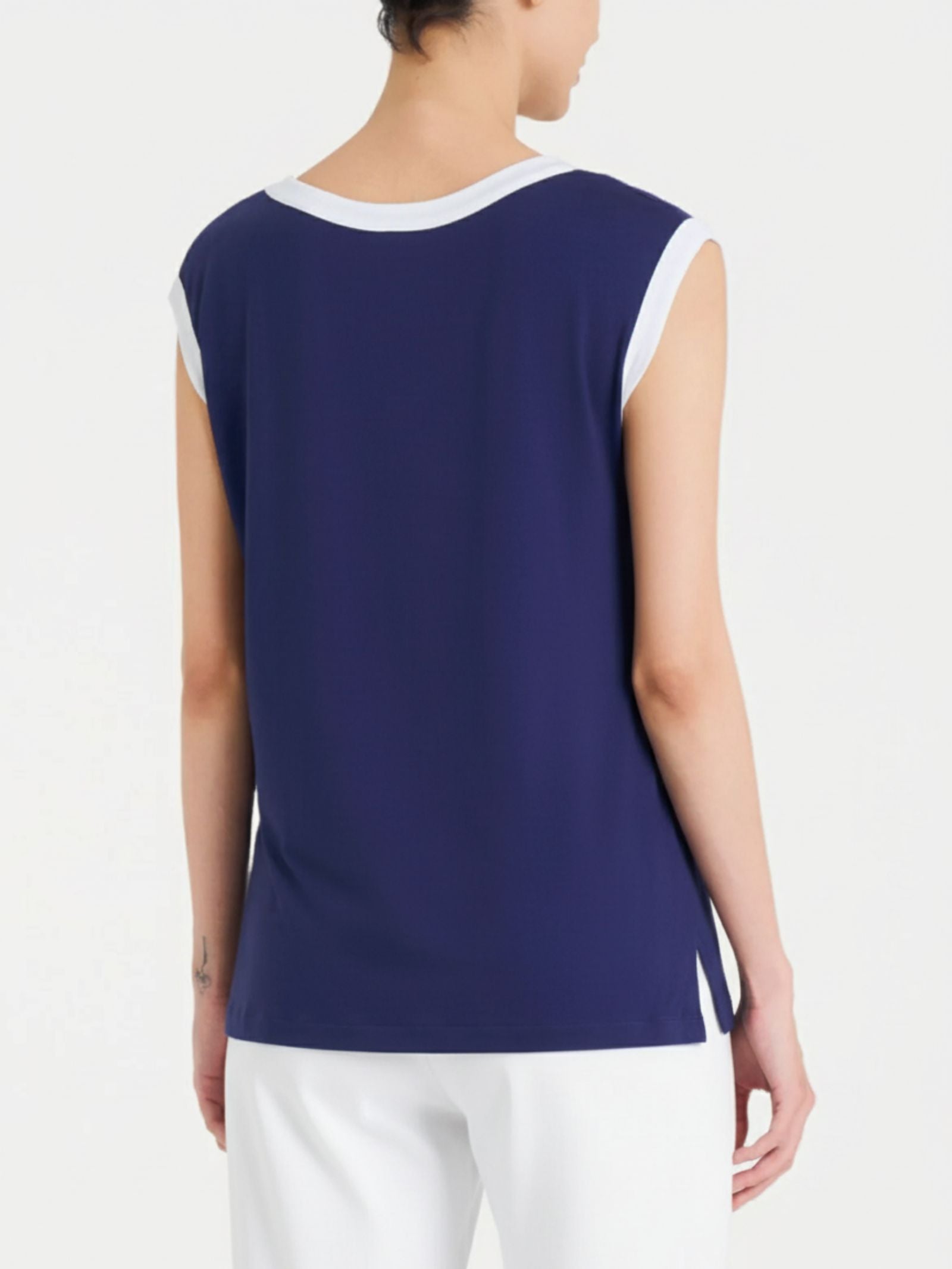 Ragno Beachwear Top Scollo Goccia Viscosa Summer Fant.Copiativo