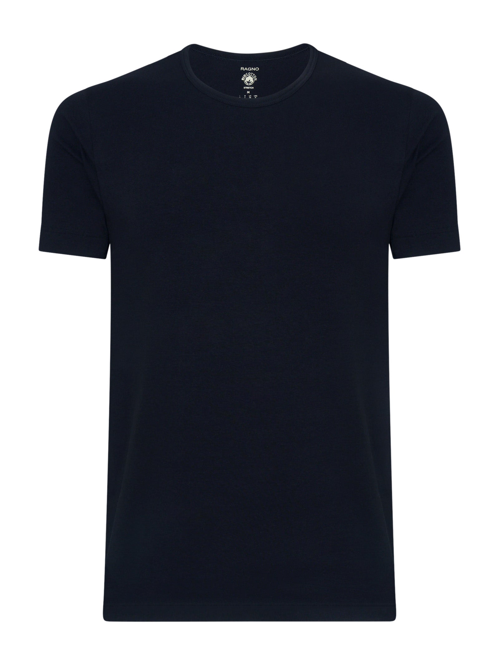 Ragno Comfort maglietta girocollo cotone elasticizzato Bleu uomo