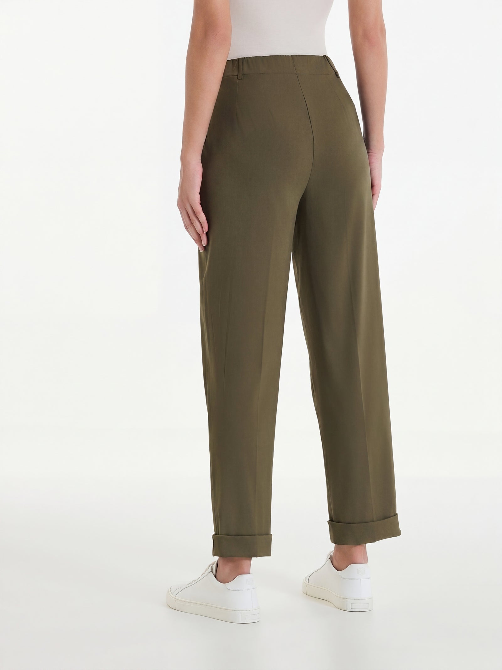 Ragno Super Fresh Pantalone a Carota Dark Olive in Cotone