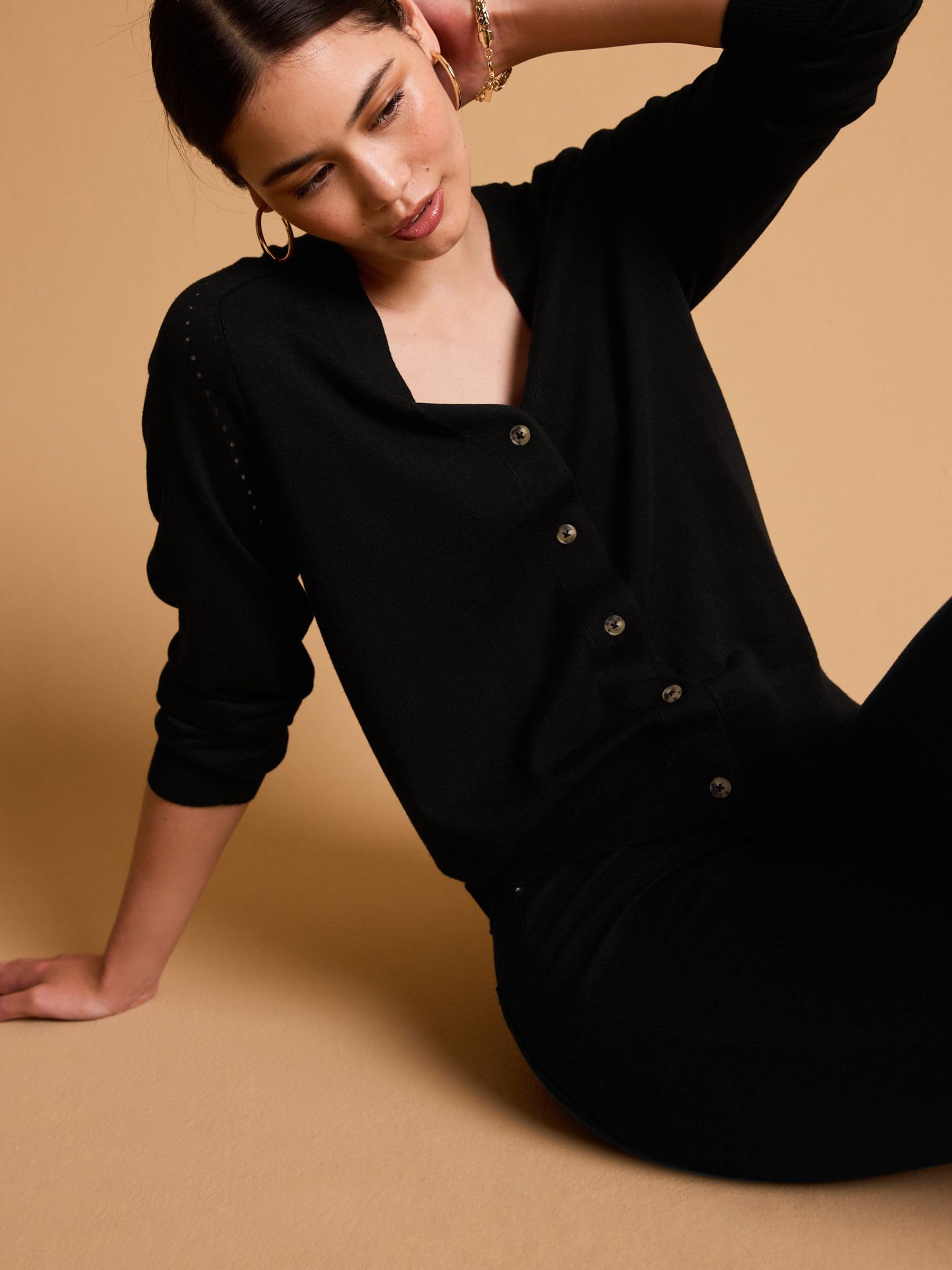 Next Cardigan Donna Maglia Bottoni Scollo V Leggero