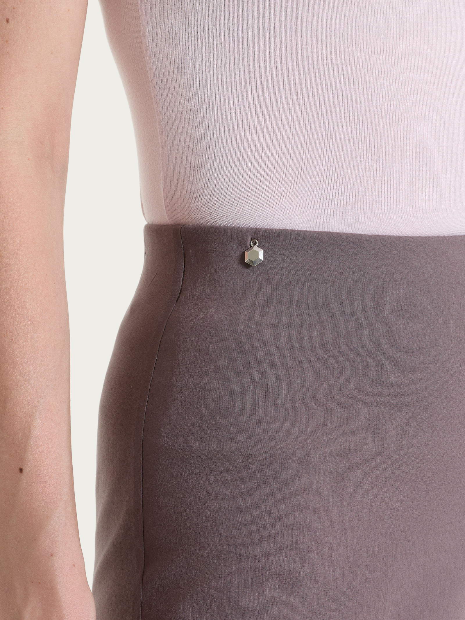 Ragno Super Fresh pantalone palazzo Plum Truffle leggero