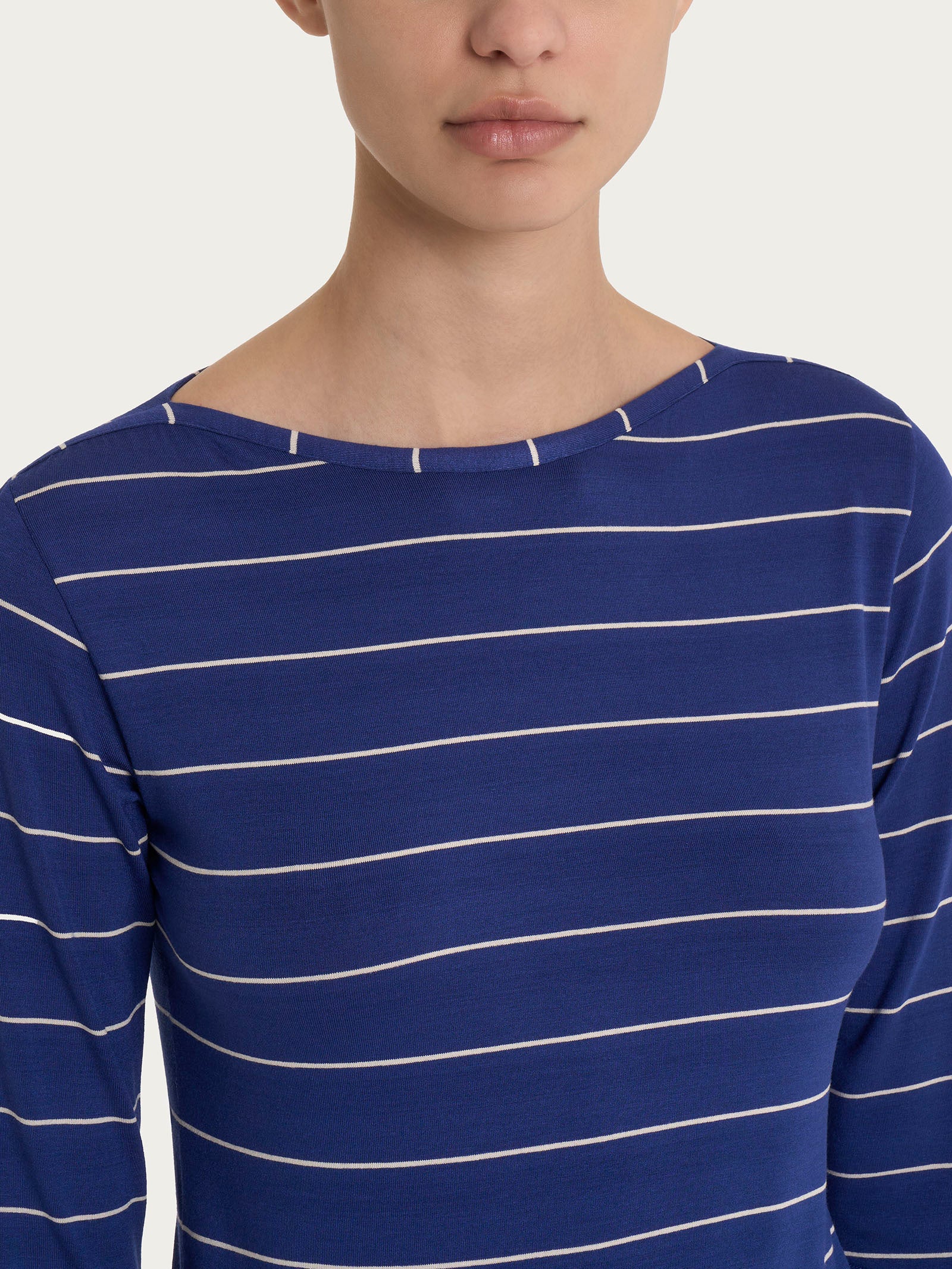 Ragno Viscosa Summer maglietta righe blu manica 3/4
