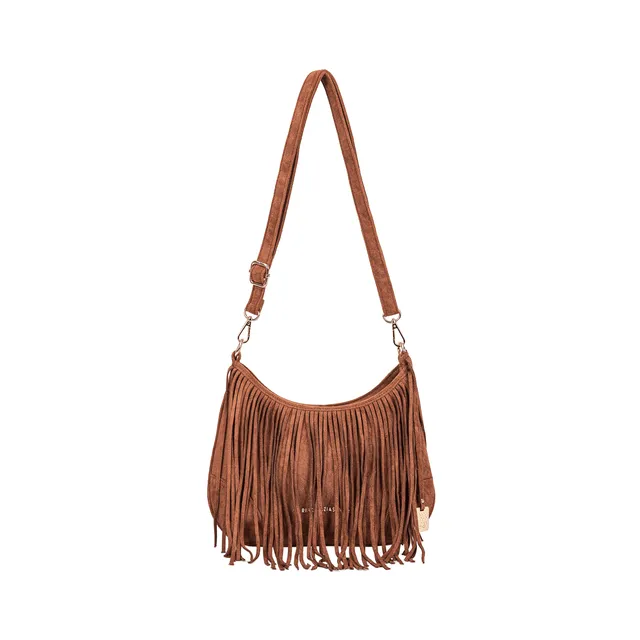 Maria Grazia Severi SSD25553 borsa frange marrone tracolla
