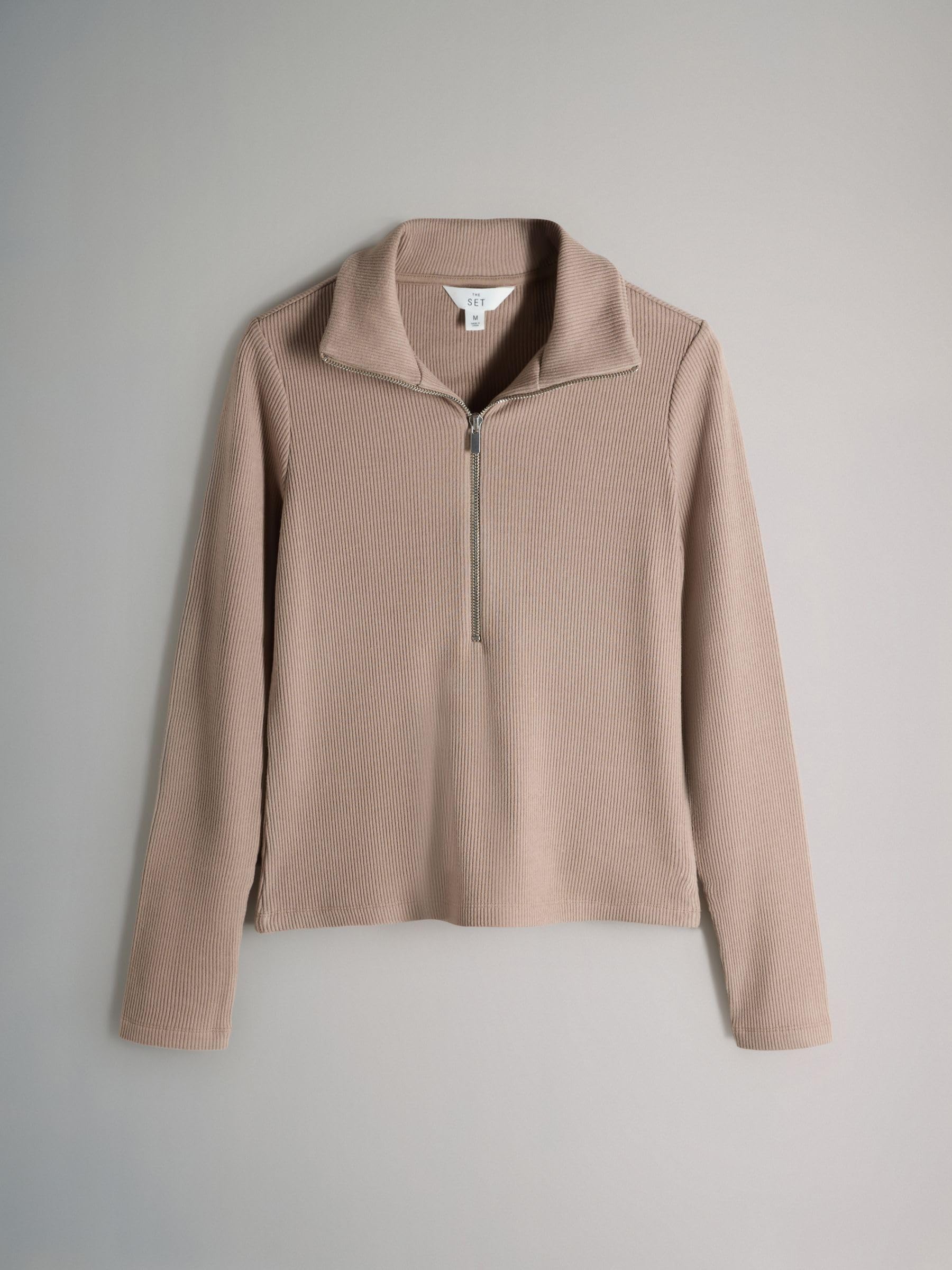 Geo Next The Set maglione collo alto donna 2 pezzi coste zip