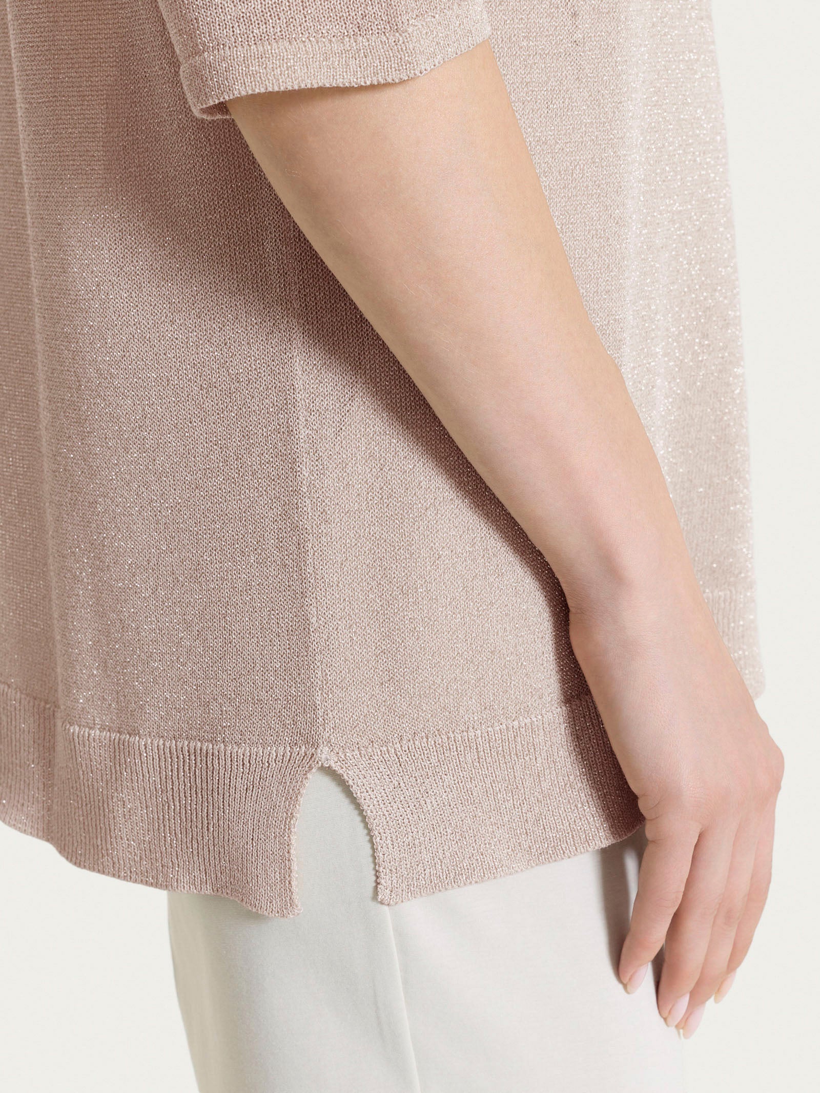 Ragno Crêpe Lurex Manica 3/4 Barchetta maglia sphinx luminosa