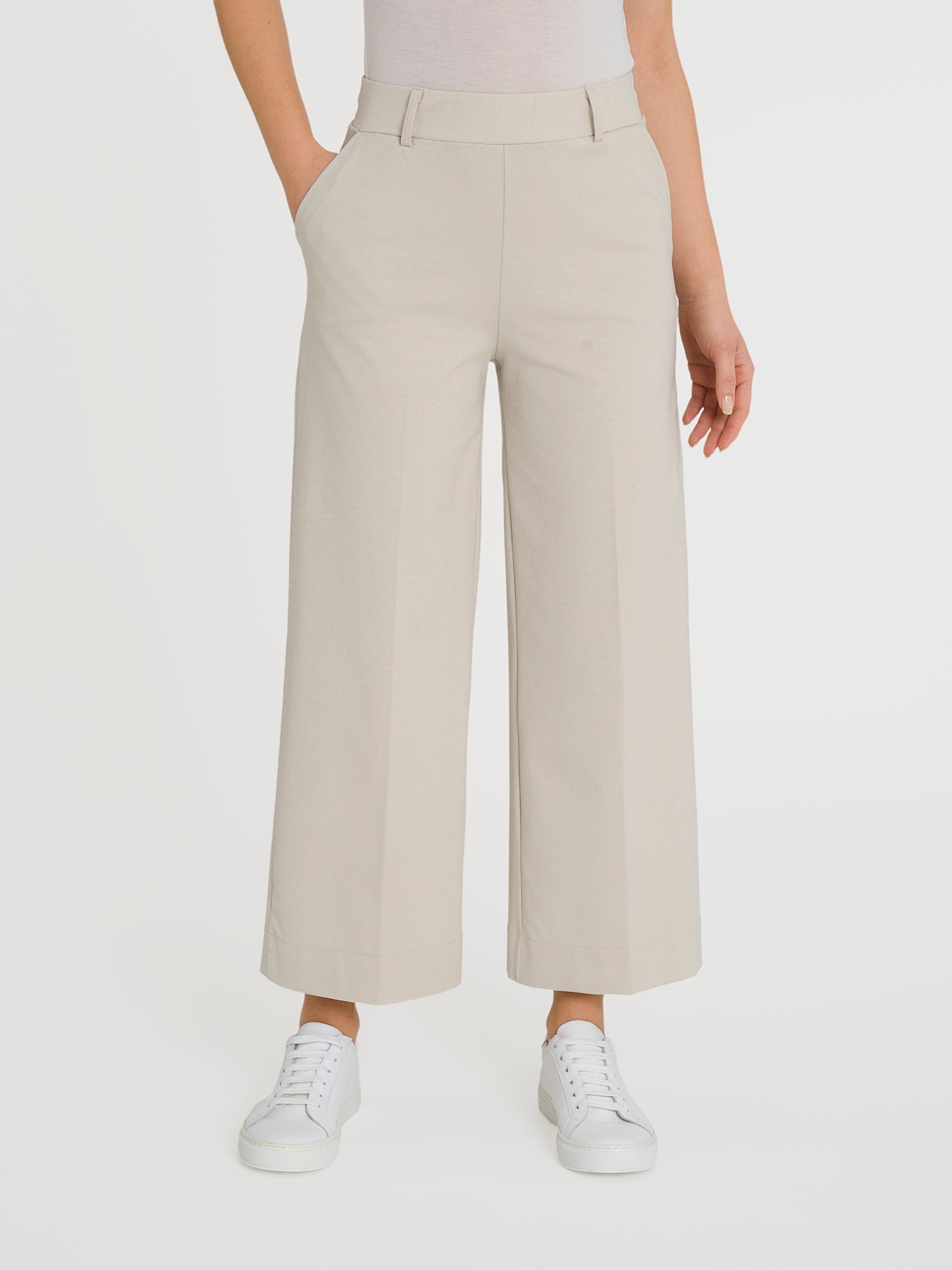 Ragno Compact Light pantalone ampio caviglia Champignon tasche elasticizzato
