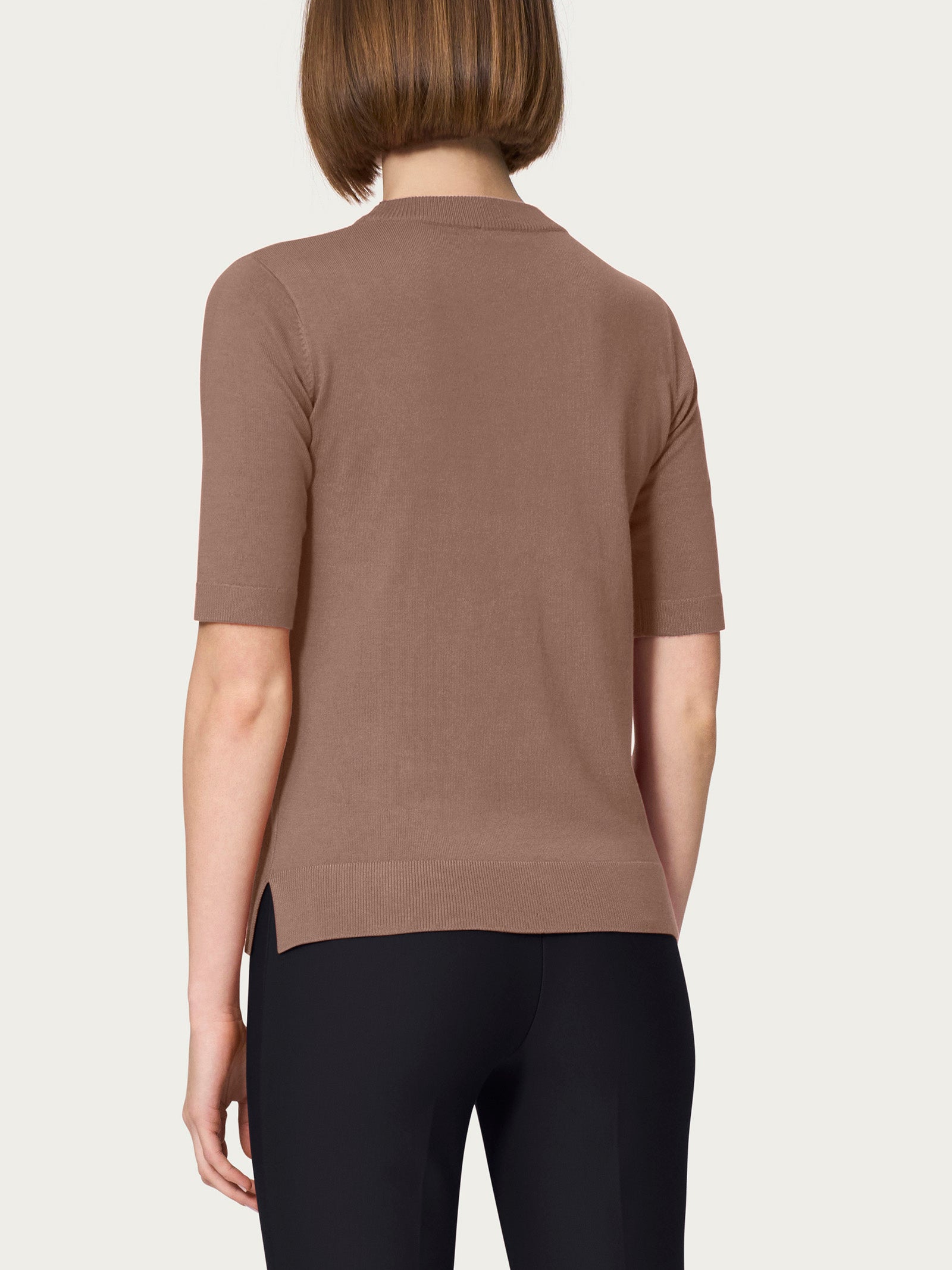 Ragno Four Seasons maglia girocollo manica corta Pine Bark viscosa