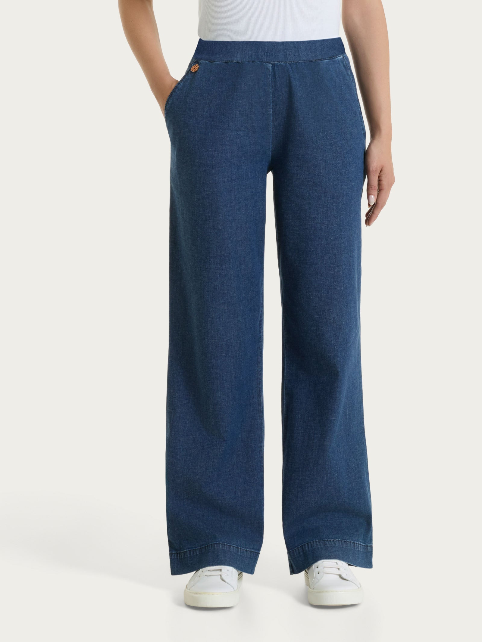 Ragno Super Denim Jeans Ampio Indigo wide leg leggero