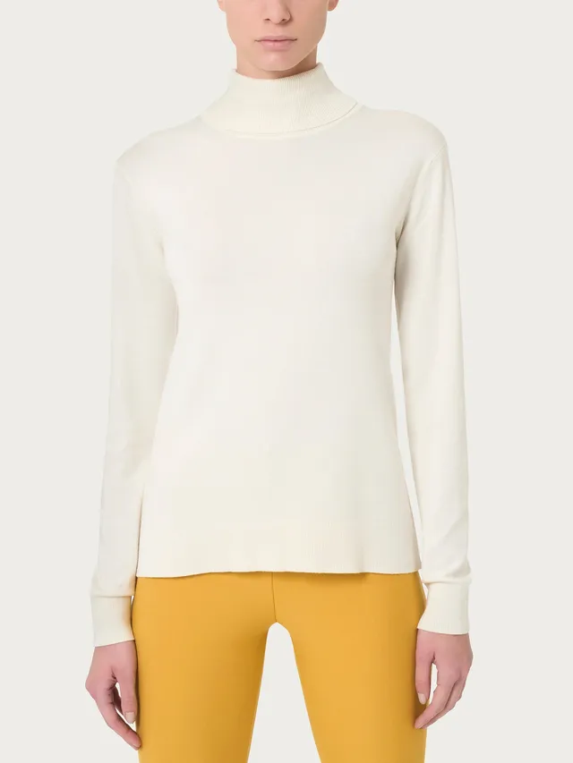 Ragno Four Seasons Dolcevita maglia avorio misto viscosa
