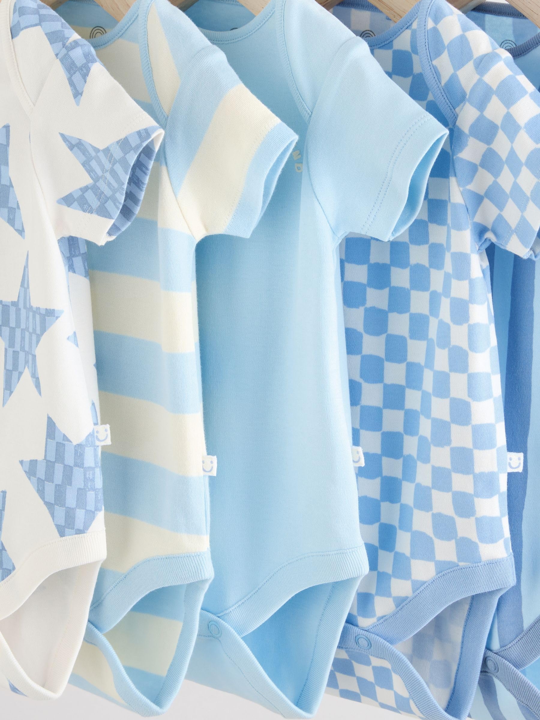 Next Body Neonato Maniche Corte 5 Pezzi Cotone Blu