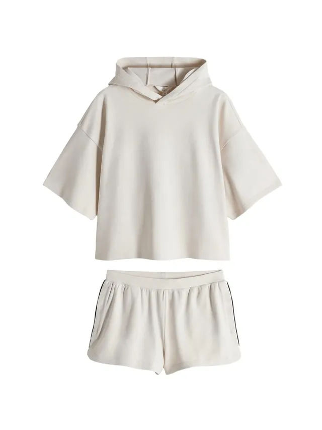 Geo Next The Set completo felpa cappuccio coste shorts