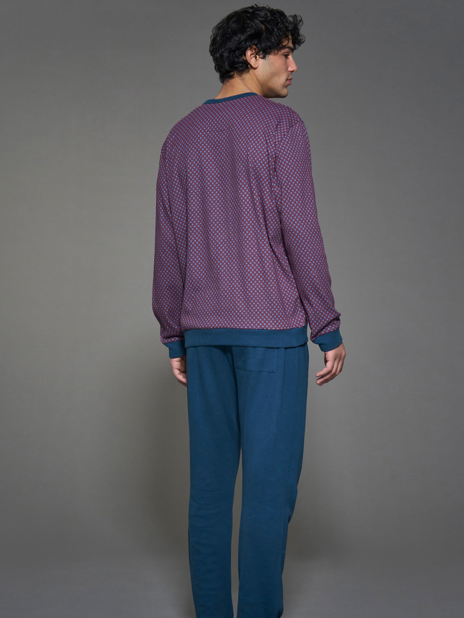 Ragno Pigiama serafino interlock caldo cotone Zinfandel