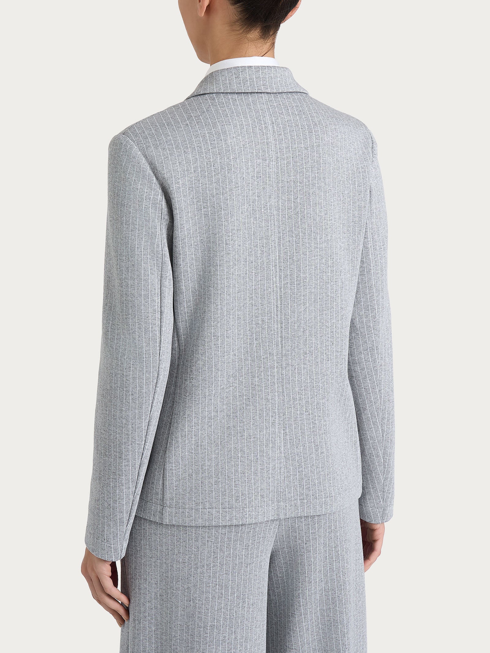 Ragno Eco Jacquard Blazer doppiopetto gessato grigio
