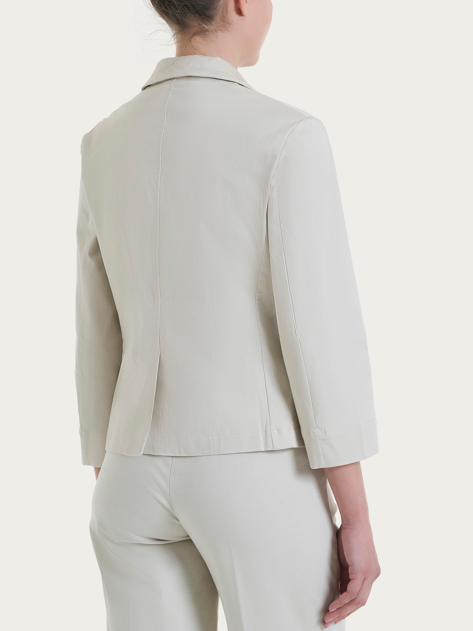 Ragno Satin Power Blazer Corto 1 Bottone Manica 3/4 Champignon cotone
