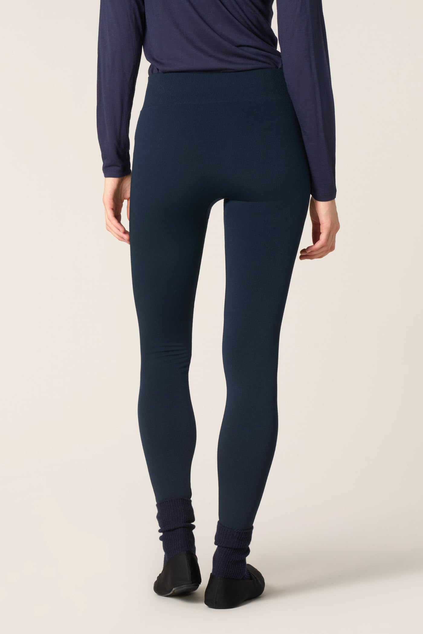 Goldenpoint Fluffy leggings microfibra vita alta donna