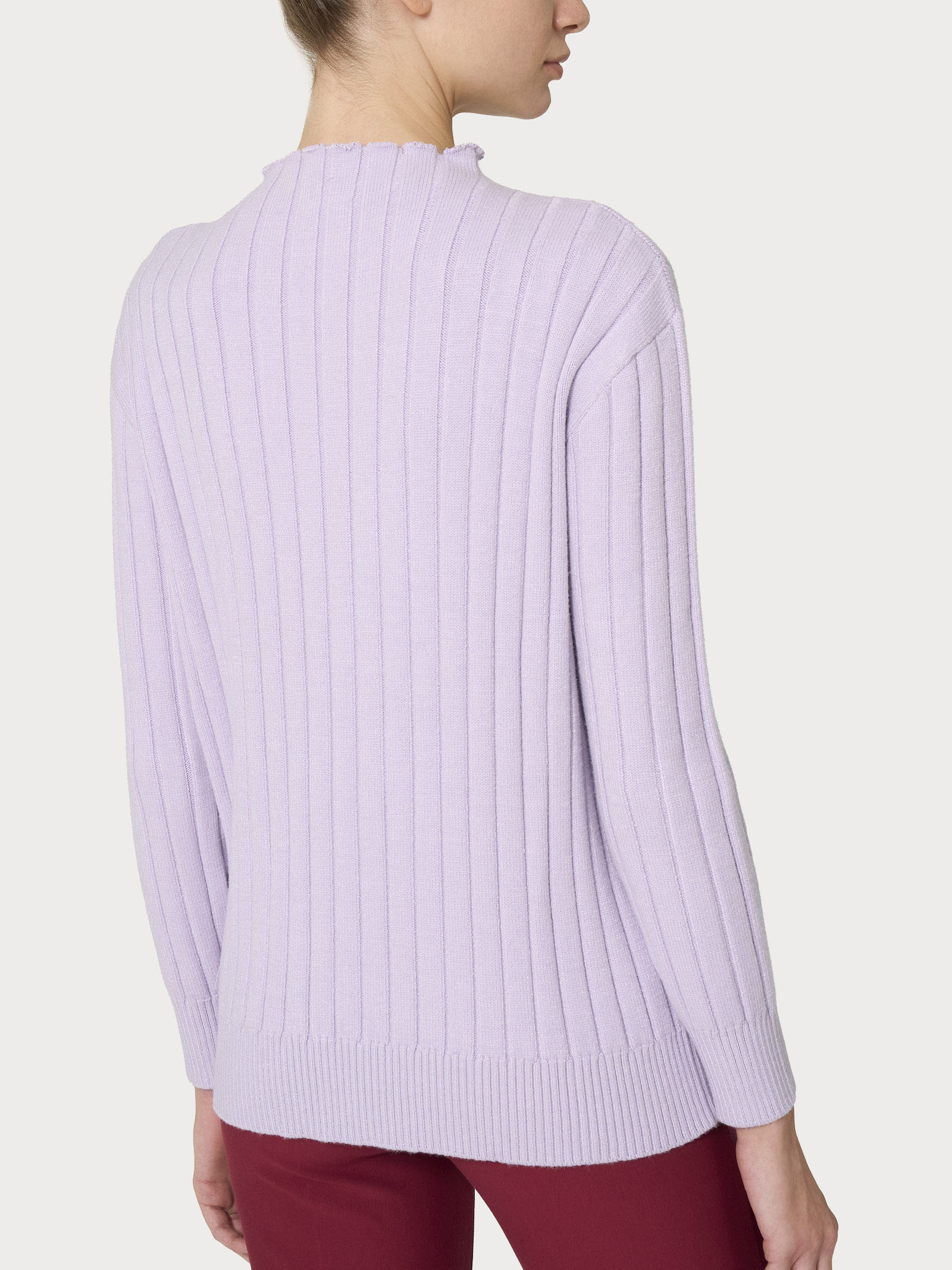 Ragno maglia lupetto knit rib super soft orchid petal