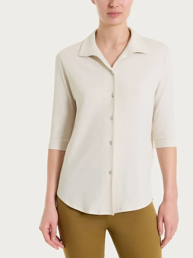 Ragno Ultralight camicia manica 3/4 Champignon cotone