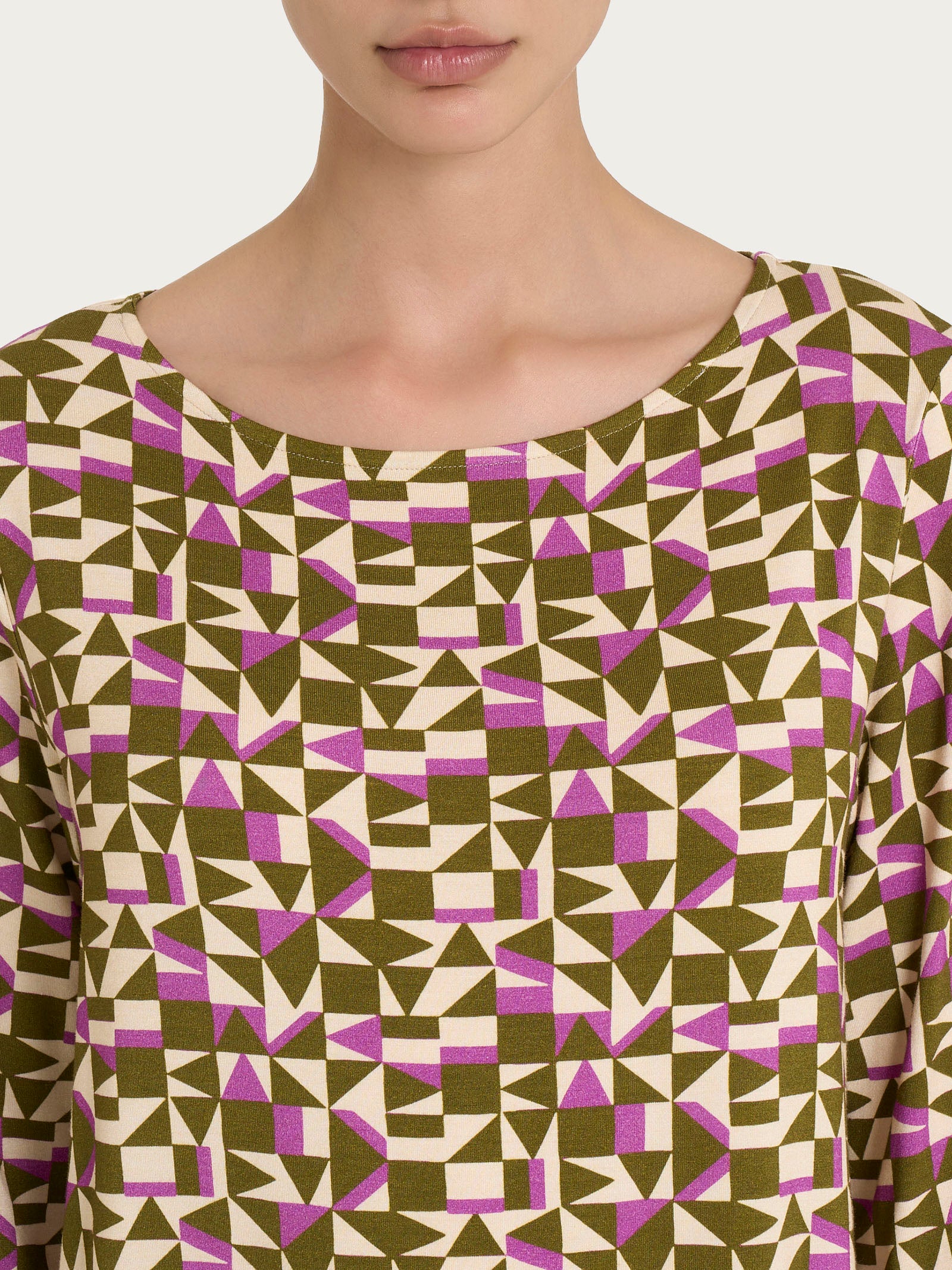 Ragno Viscosa Summer maglia barchetta fantasia viola Cattleya