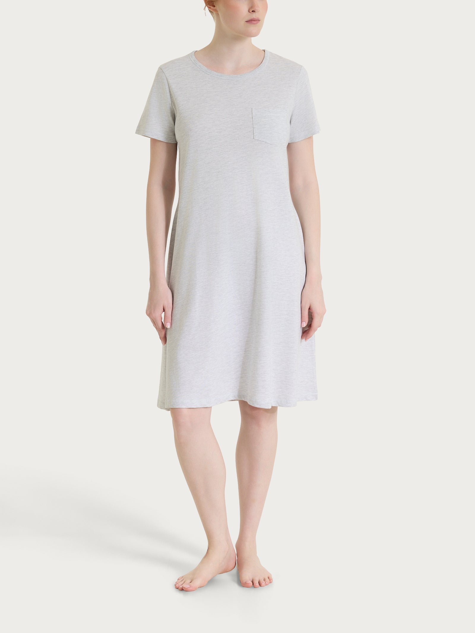Ragno Jersey Cotone camicia notte maniche corte Ghiaia jersey