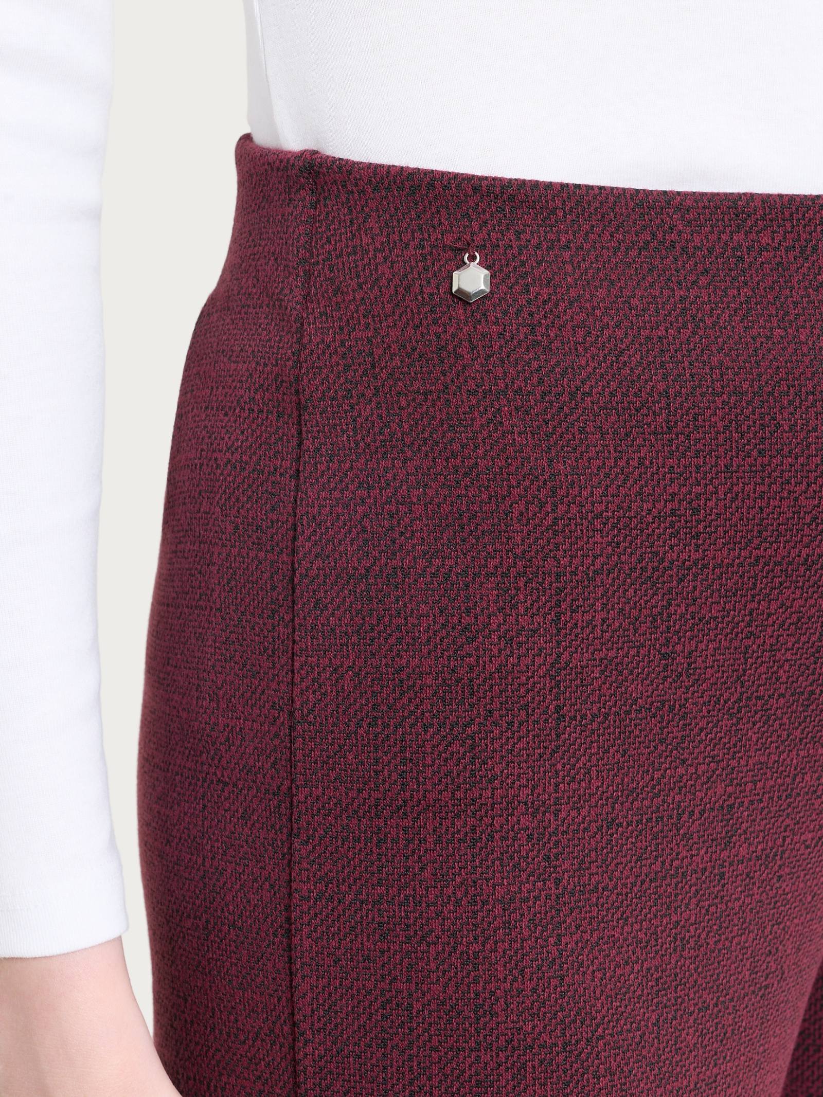 Ragno Gem Pantalone Ampio Jacquard Tweed Fantasia Fig