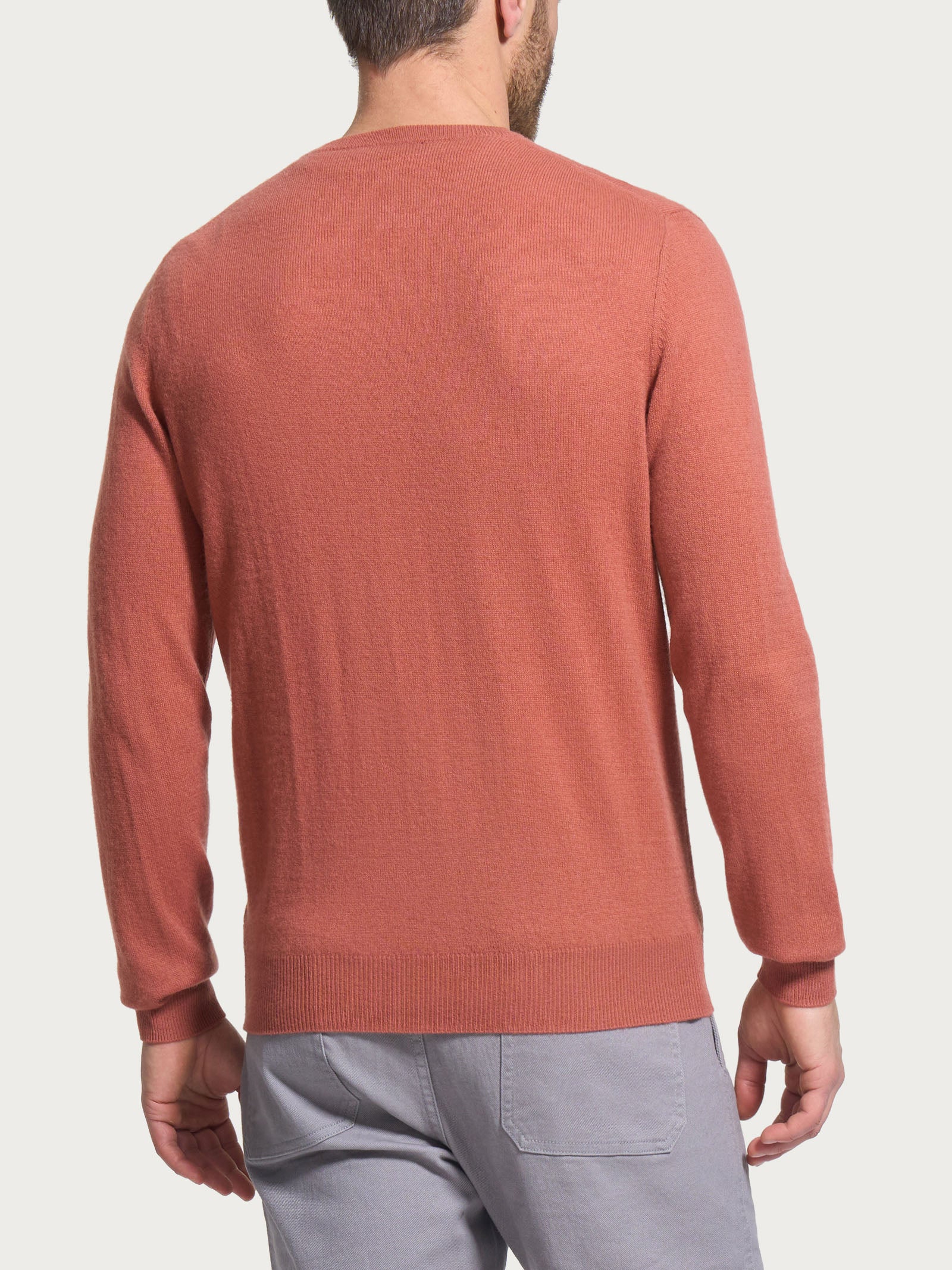 Ragno Cashmerino Maglia Girocollo Burnt Brick Lana