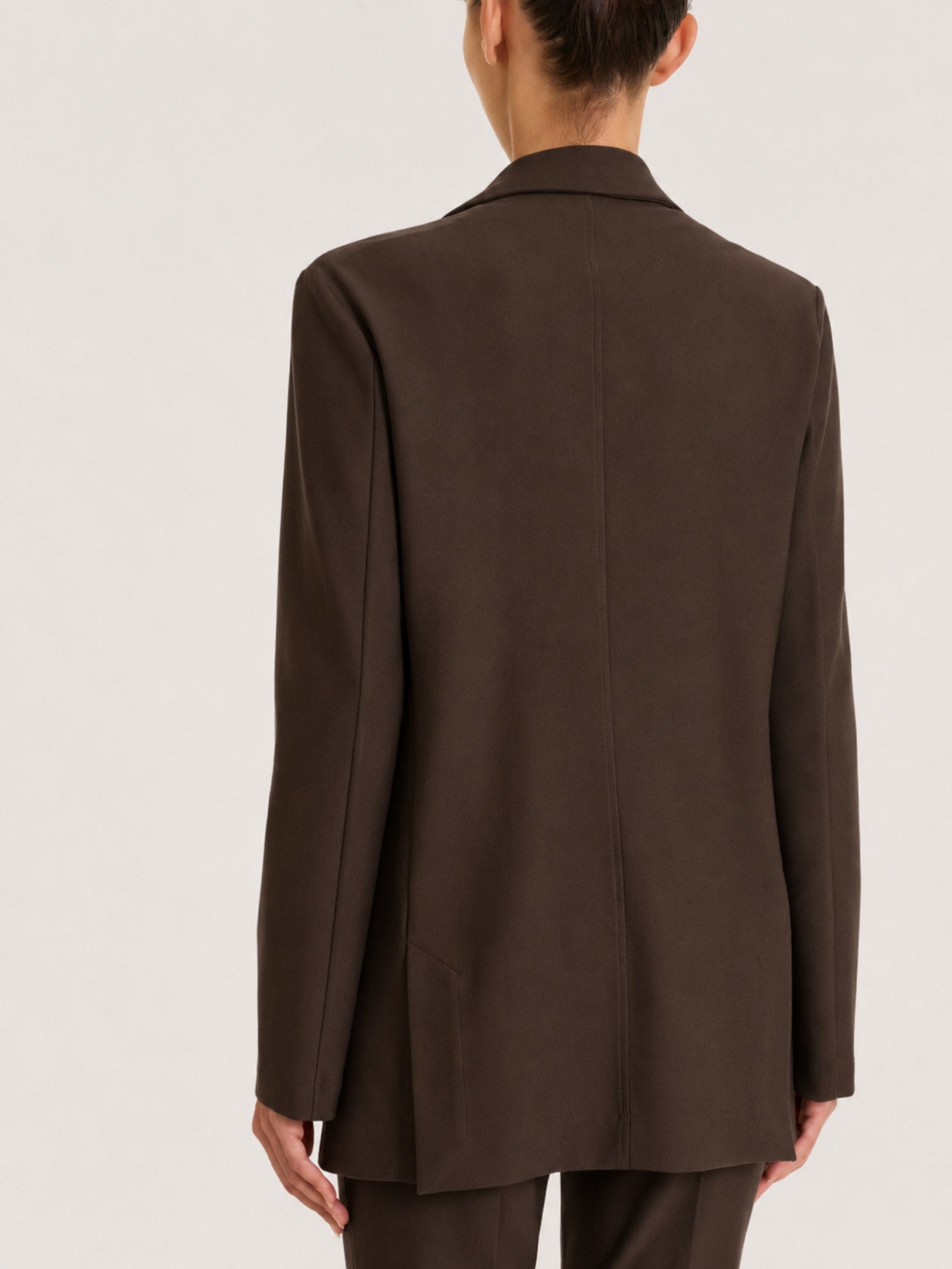 Ragno Compact Blazer Monopetto Donna marrone elasticizzato