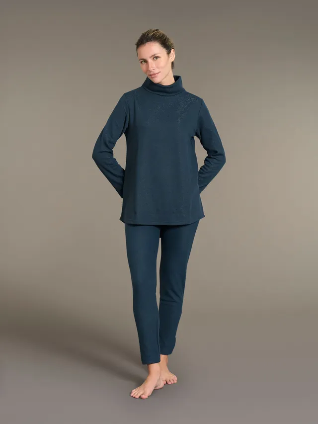 Ragno Sweet Emotion pigiama lungo cotone blu Reflecting Pond