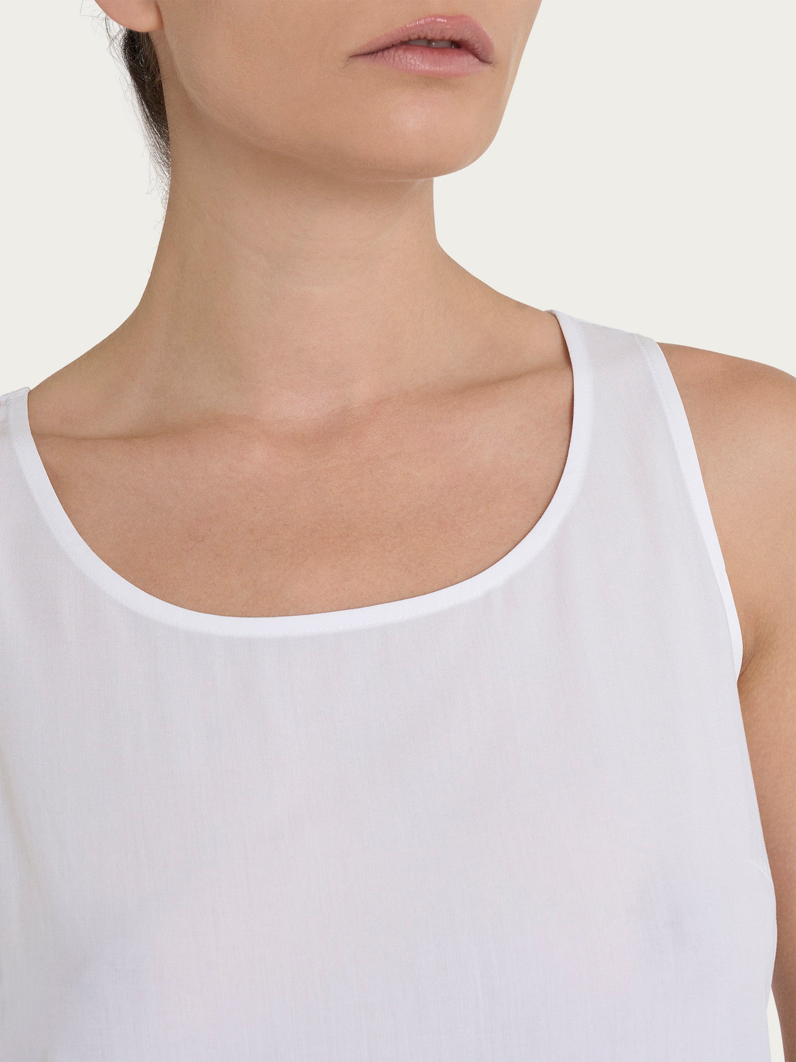 Ragno EcoSeta Top Smanicato Bianco Spalla Larga Fluido