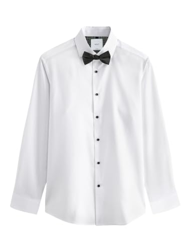 Next camicia uomo slim con papillon bianco nero 42