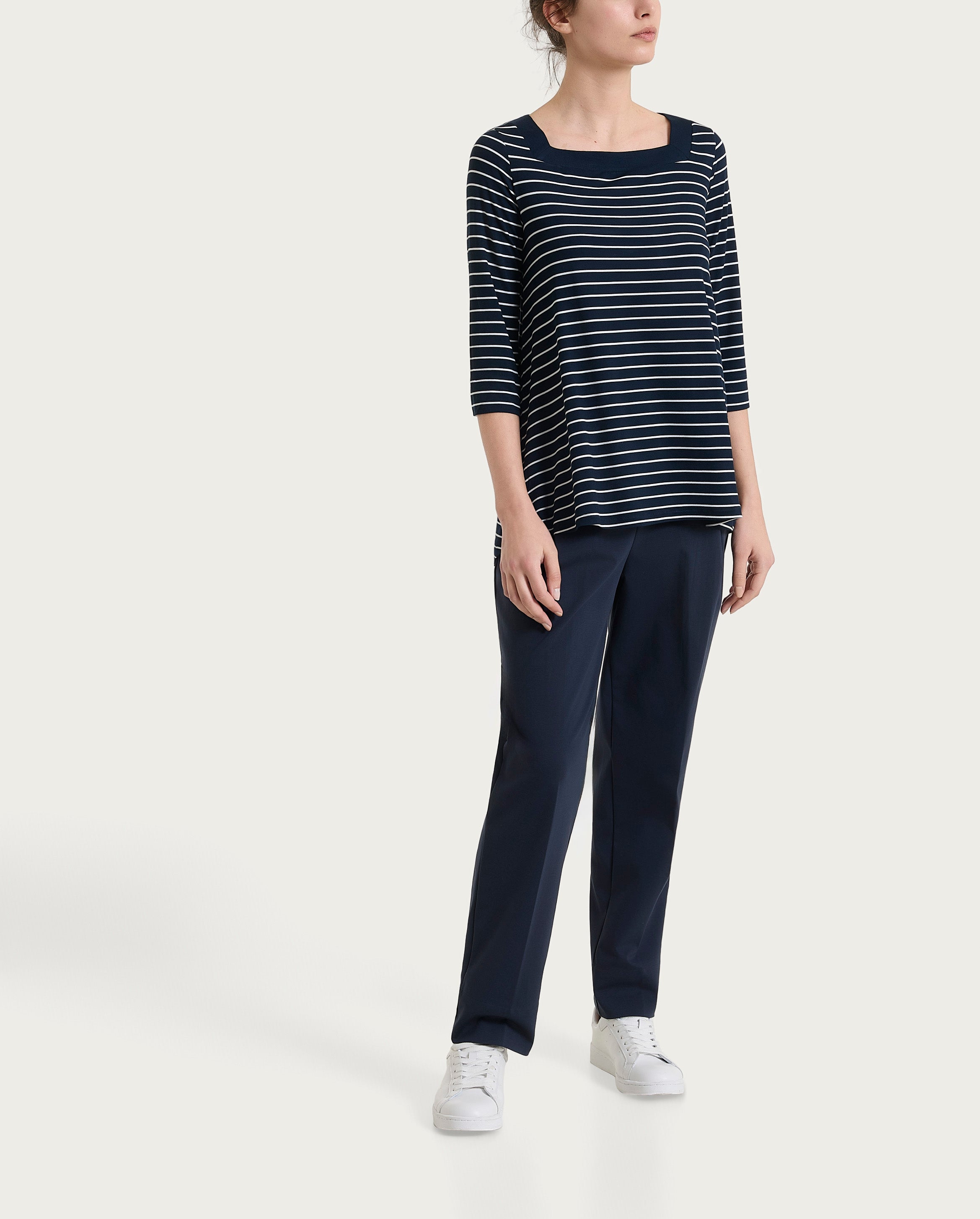 Ragno Summer Light Maglietta righe Fant.Bleu manica 3/4
