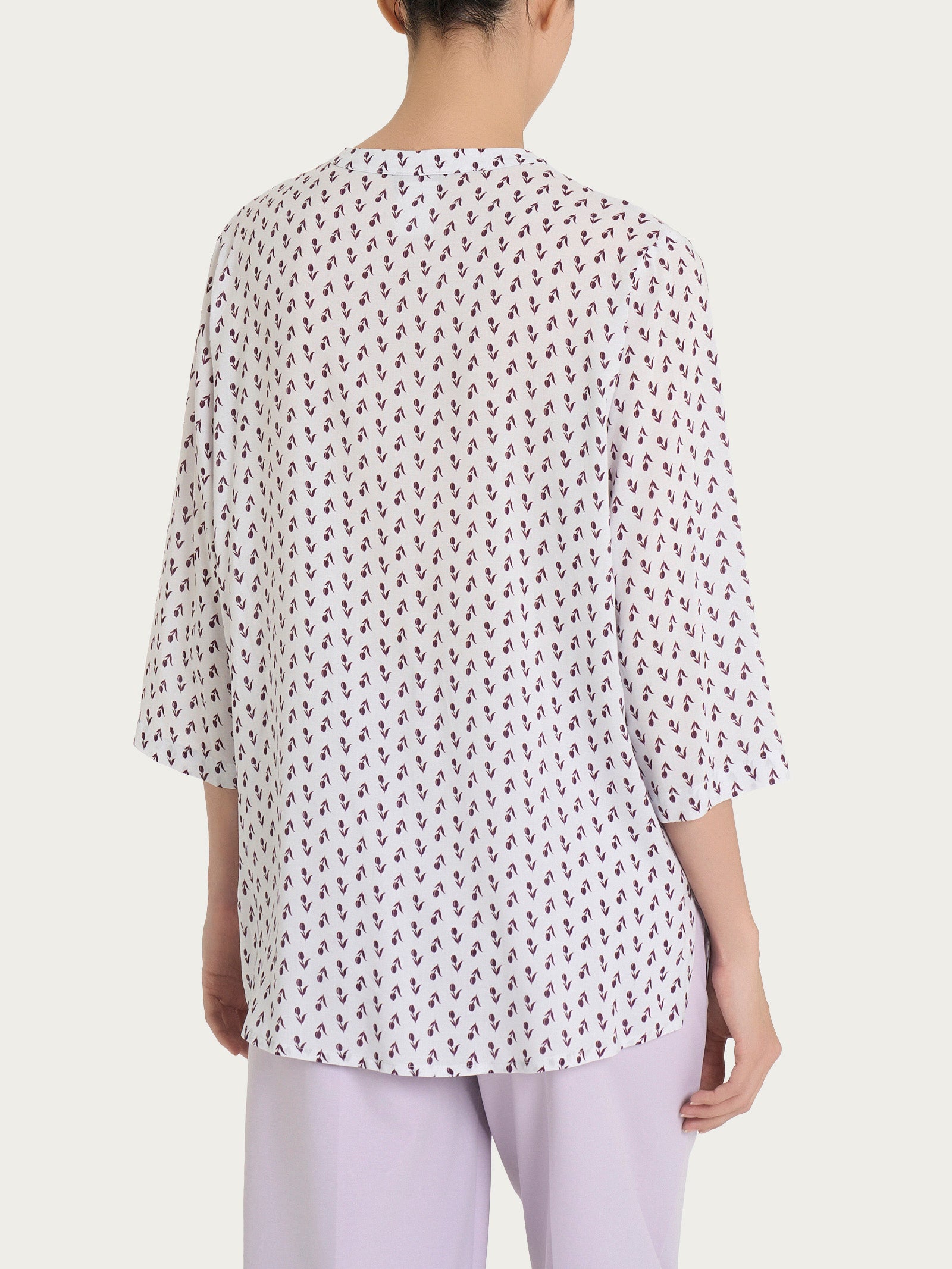 Ragno EcoSeta Blusa Scollo V Dawn Blue manica 3/4