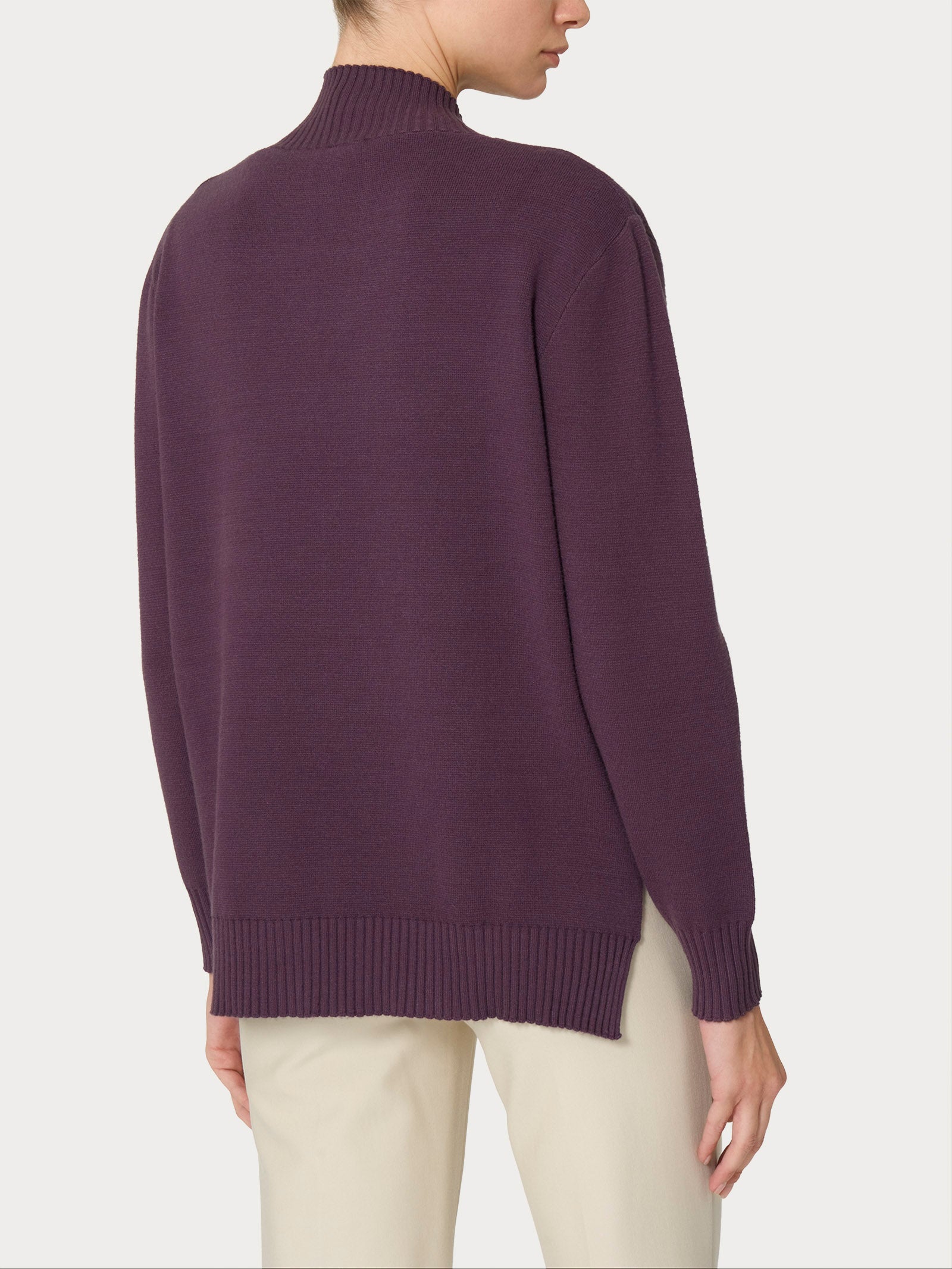 Ragno Super Soft Cardigan aperto plum perfect