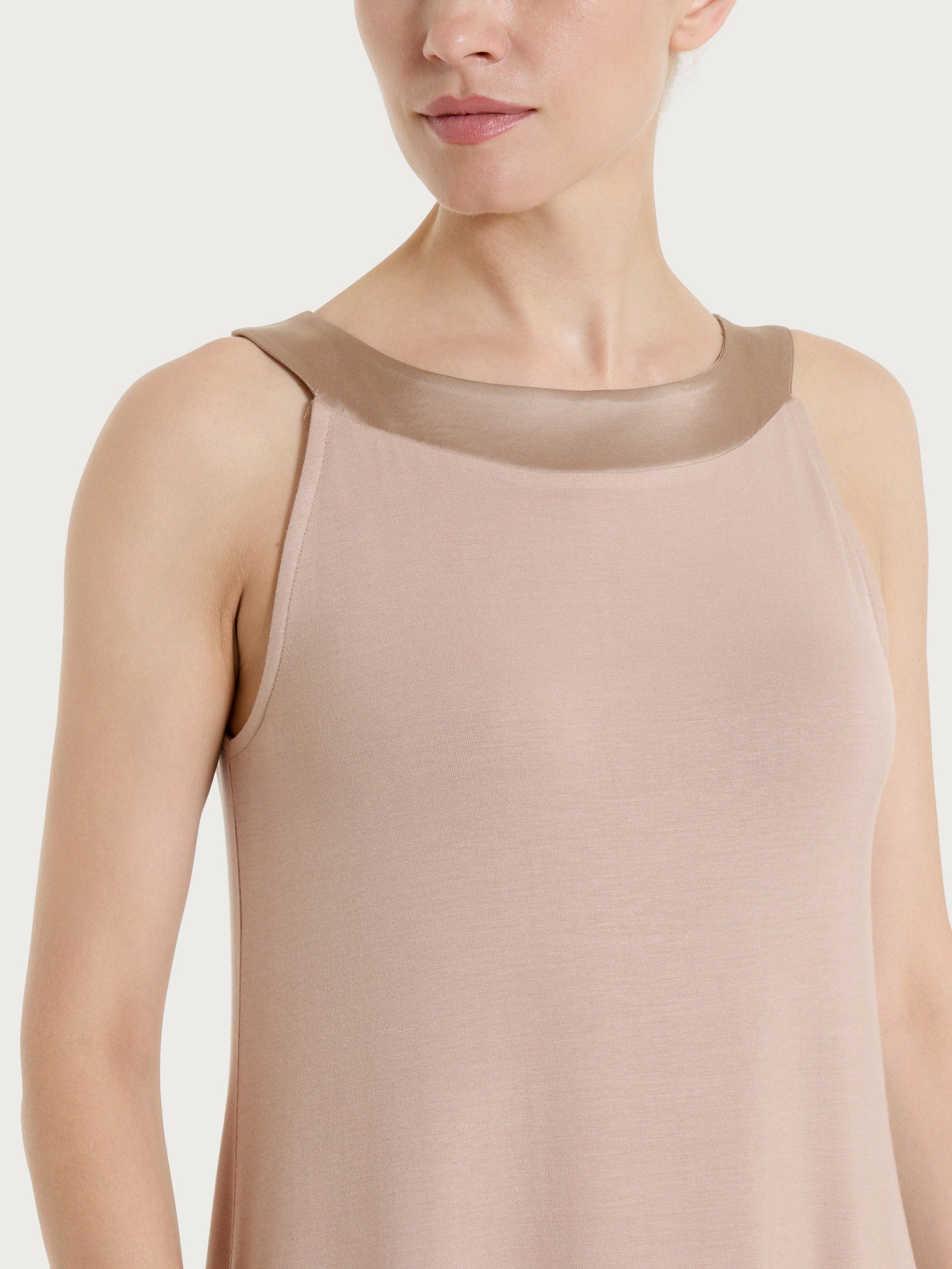 Ragno Viscosa Summer Abito smanicato Warm Taupe