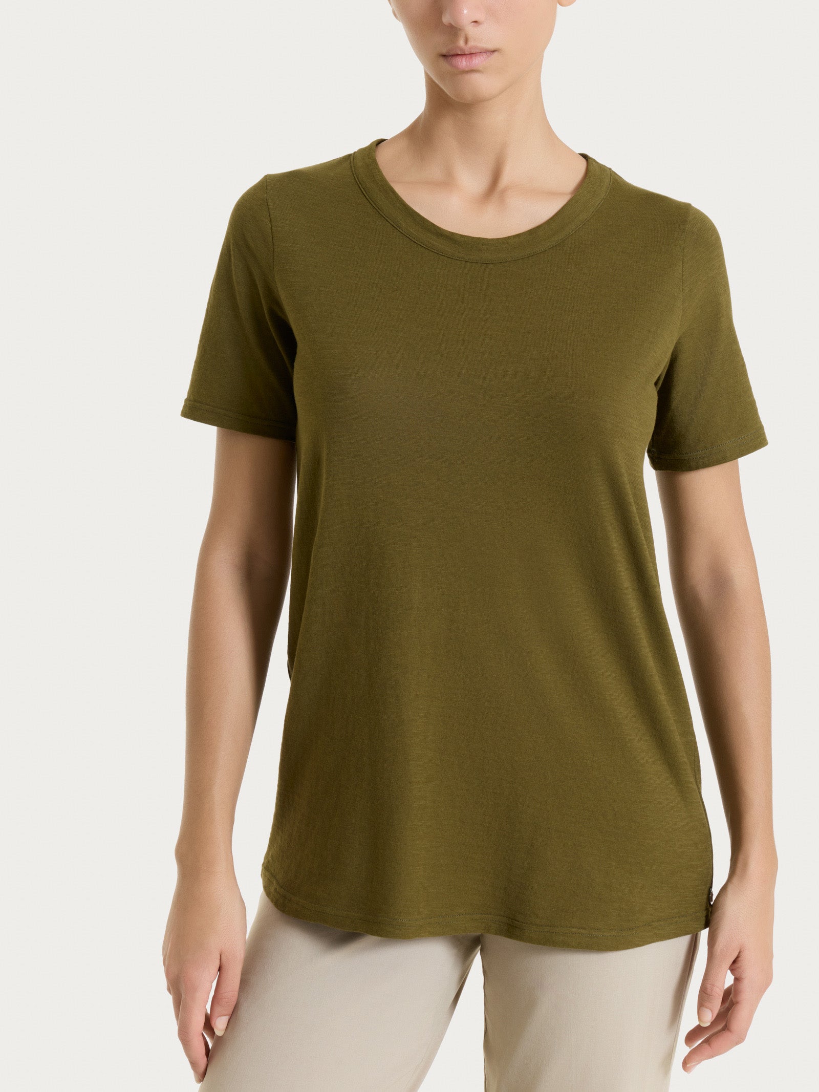 Ragno Jersey Cotone maglietta Dark Olive puro cotone