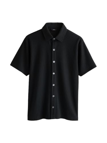 Next N. Premium camicia jersey uomo maniche corte testurizzata
