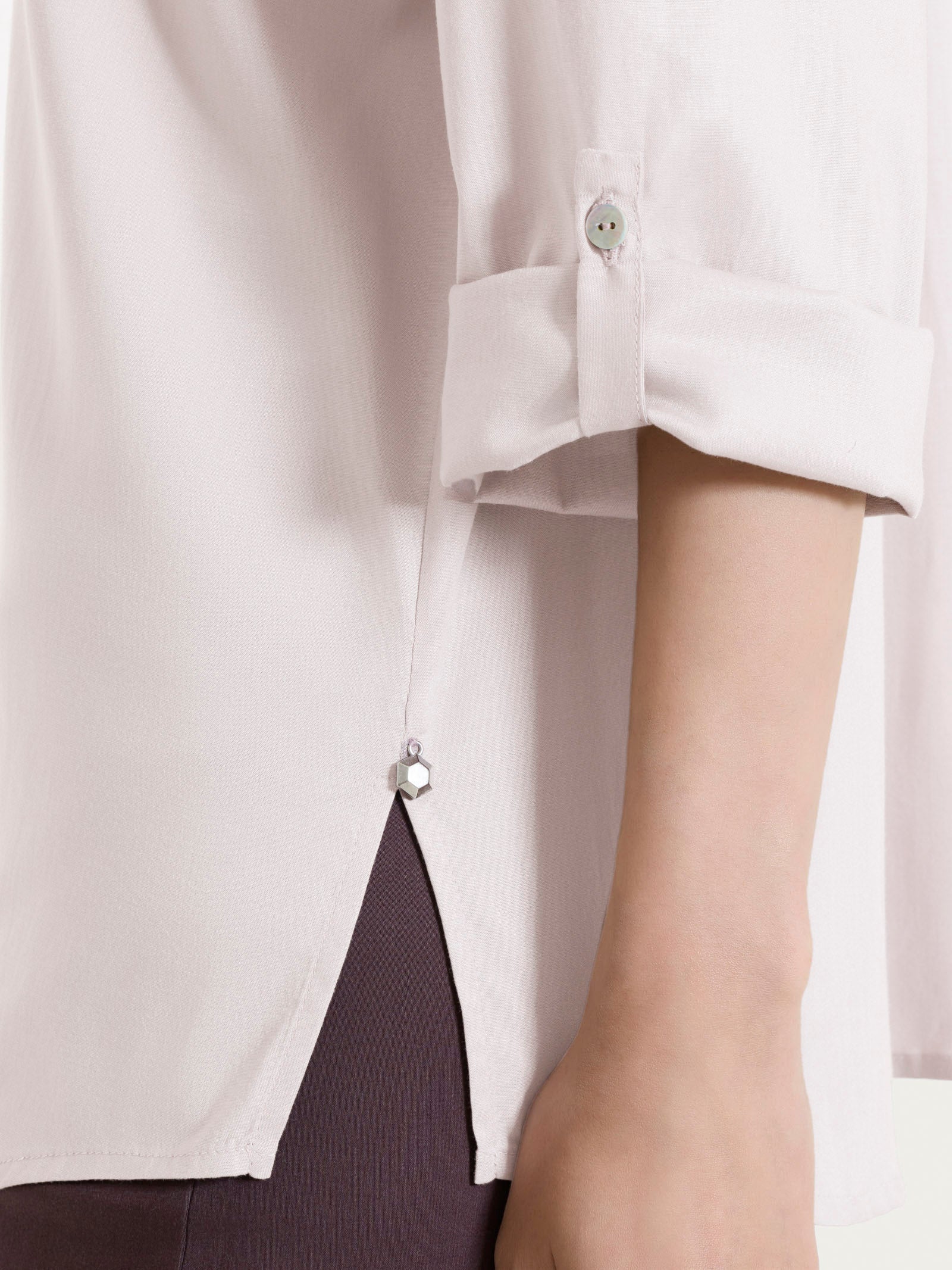 Ragno Viscosa Summer camicia Voile Hushed Violet morbida