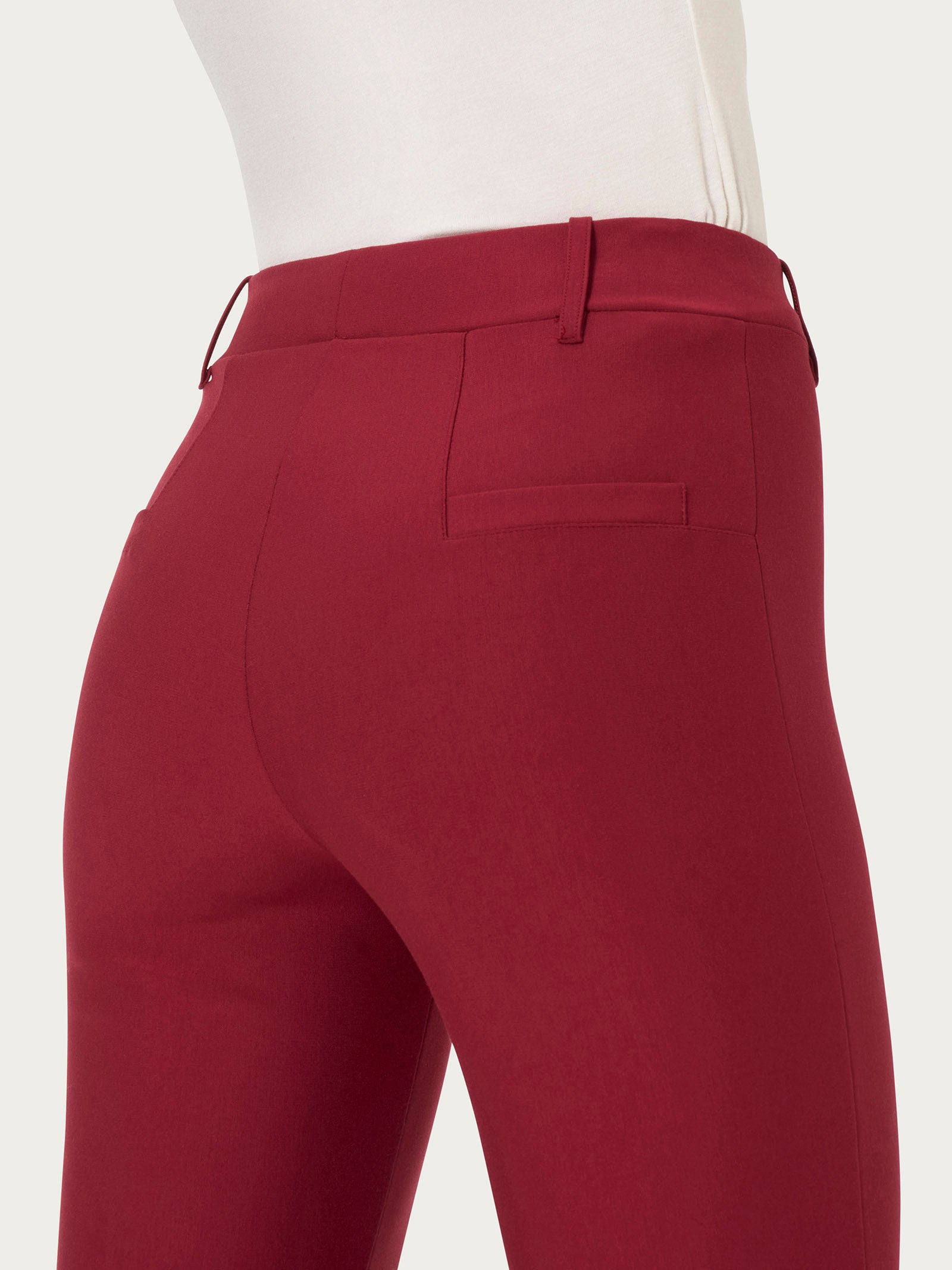 Ragno Compact Pantalone slim dritto viscosa Tibetan Red
