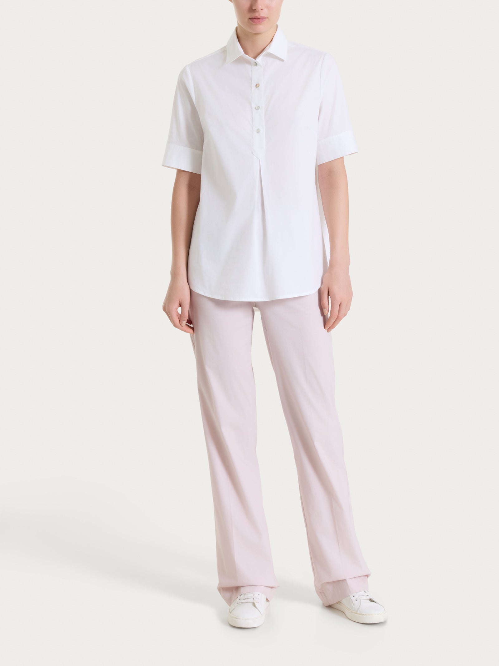 Ragno Puro Cotone camicia serafino poplin bianco