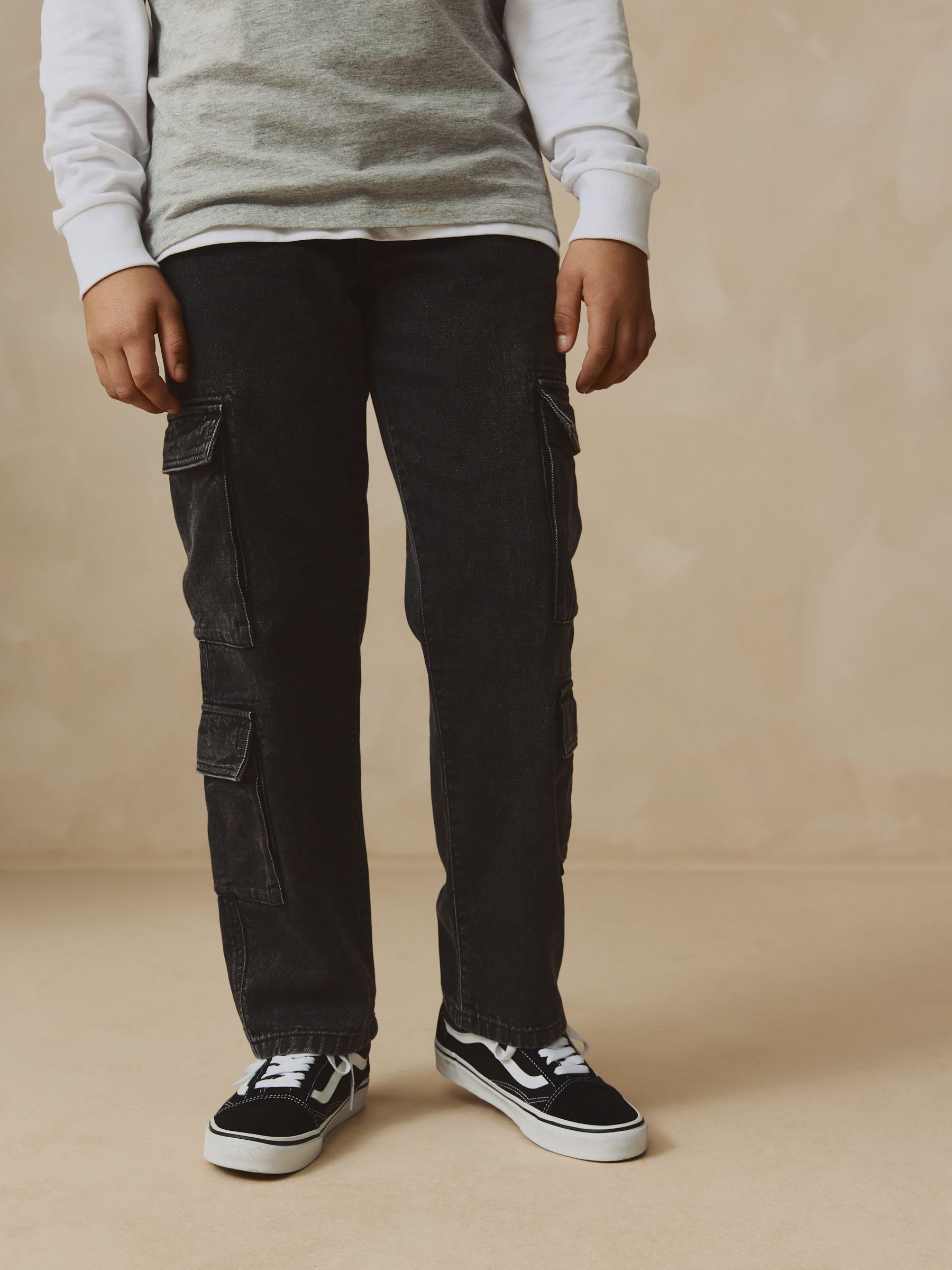 Next Cargo jeans bambino 100% cotone multitasche denim