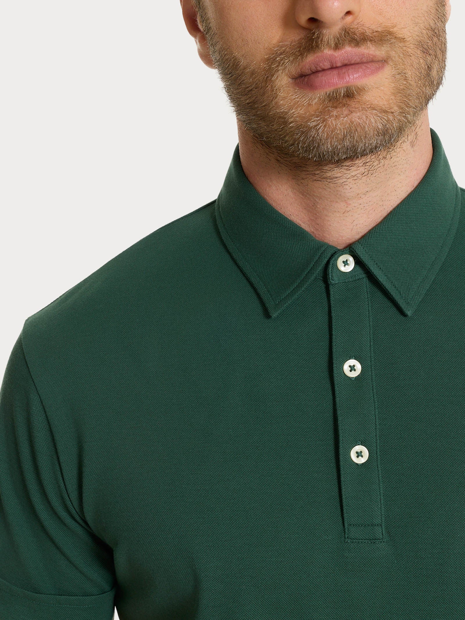 Ragno Puro Cotone polo manica corta Pineneedle piquet