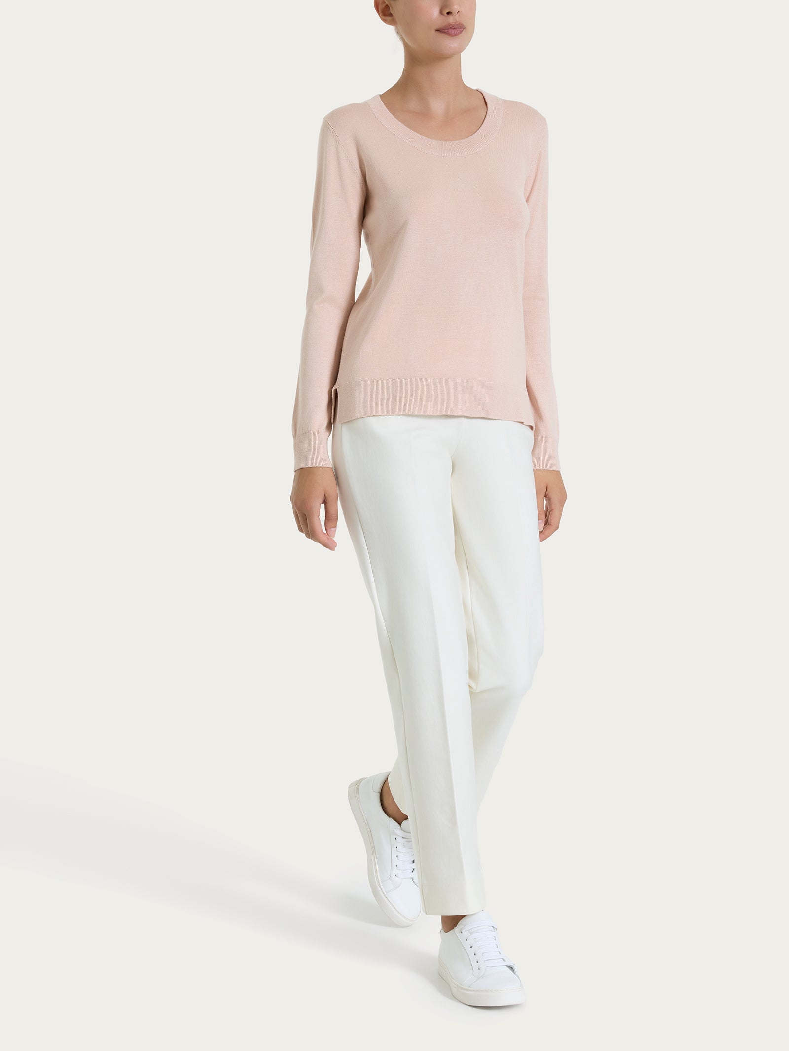 Ragno Four Seasons Maglia Scollo Madonna Cameo Rose Viscosa