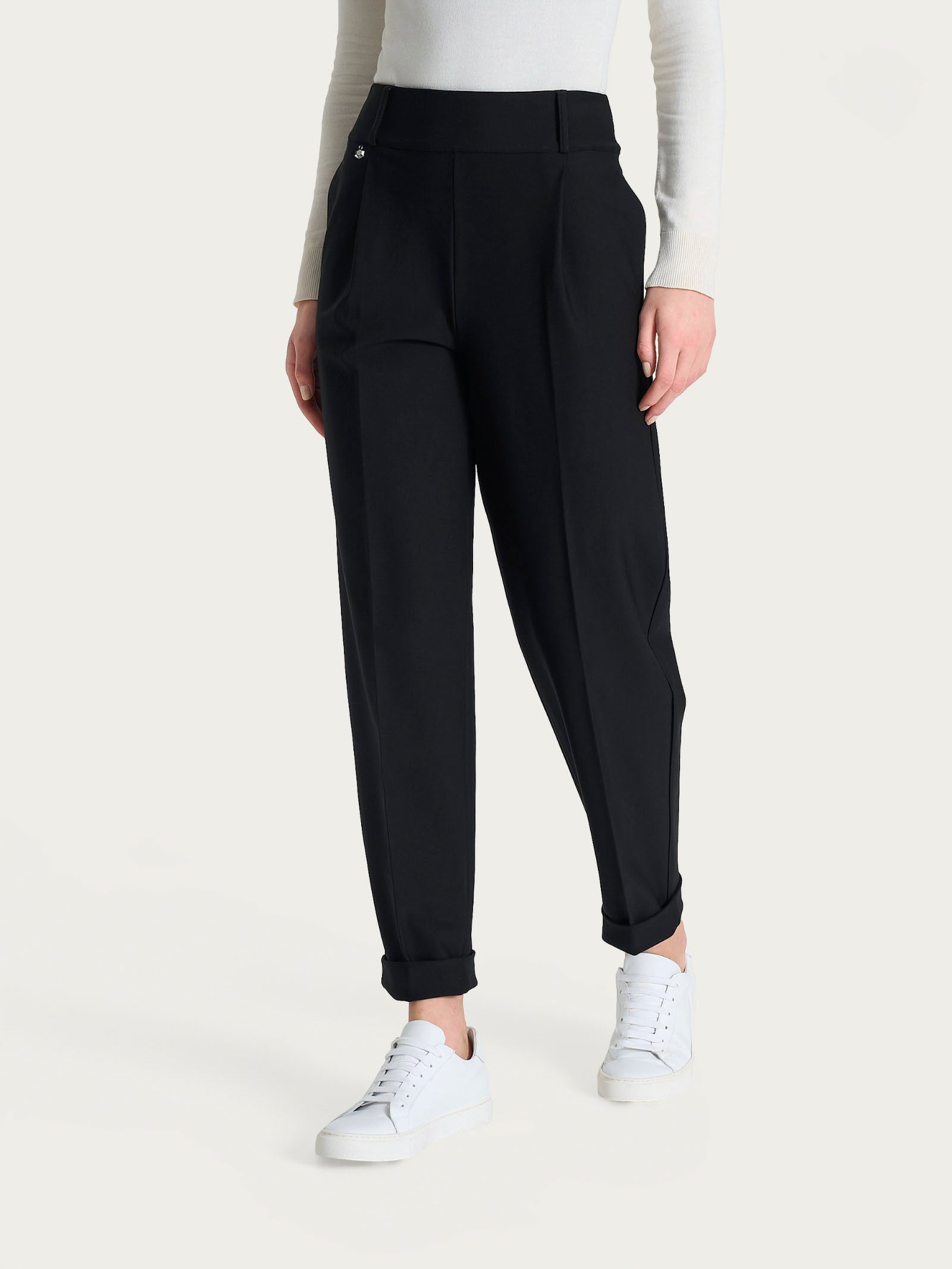 Ragno Compact Carota Tasche Pinces Pantalone Nero