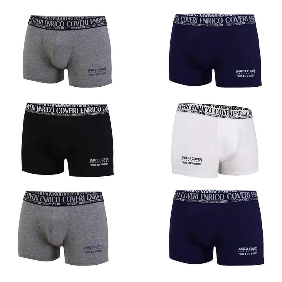 Enrico Coveri Boxer Uomo Cotone 6 Pezzi Taglia M Elasticizzati