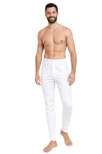 Lady C Calzamaglia Lunga Uomo Cotone Interlock Bianca S Termica