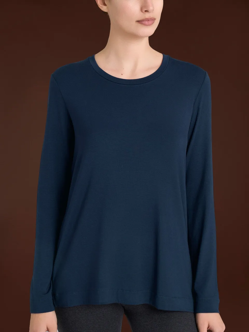 Ragno Viscosa Summer Maglietta donna Bleu manica lunga