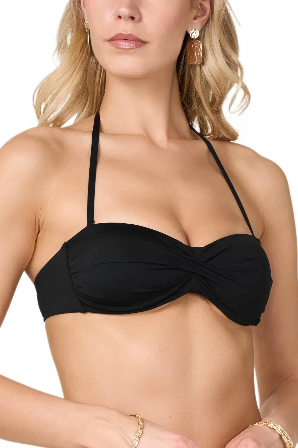 Goldenpoint Tache top bikini fascia incrocio imbottita